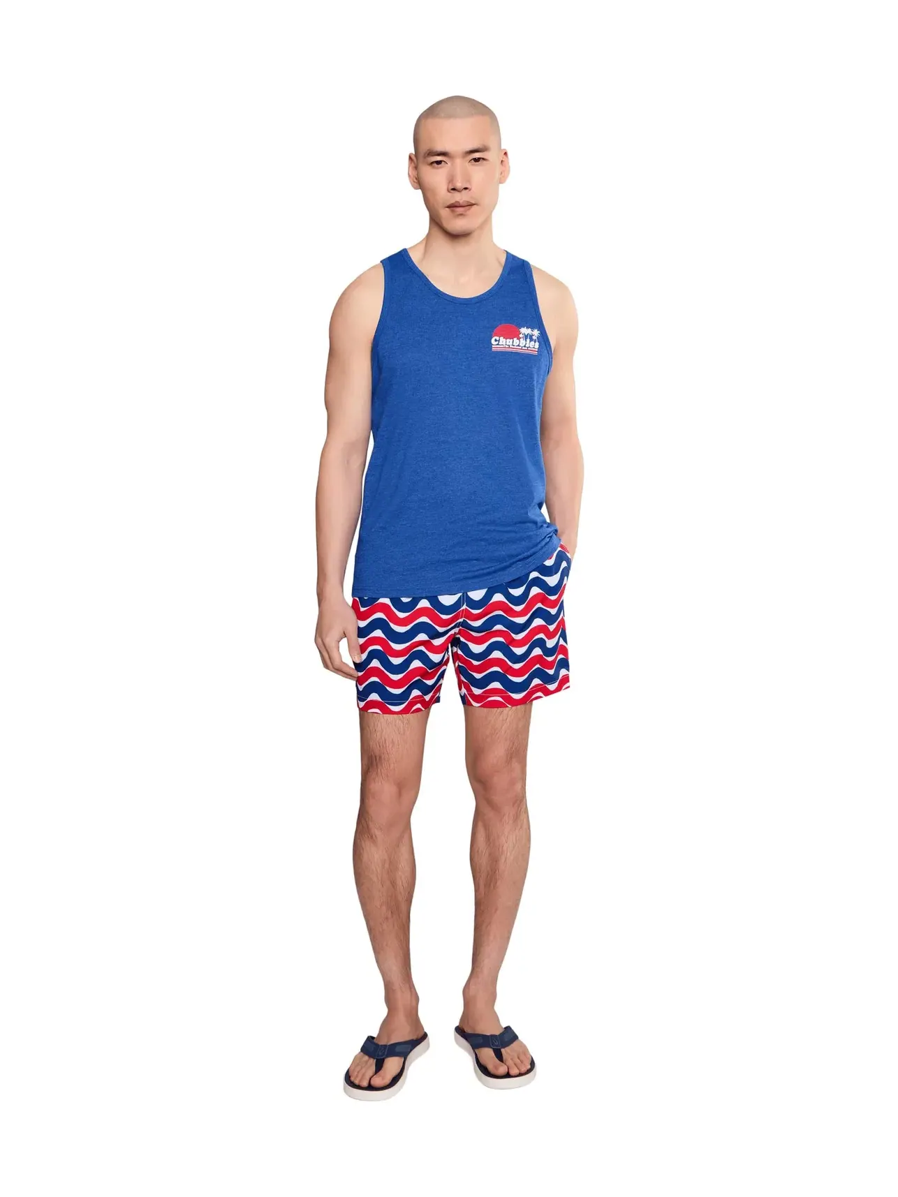 Майка Chubbies The Ol' College Try (non Pocket Graphic Tank) — изображение 2 из 5, синий
