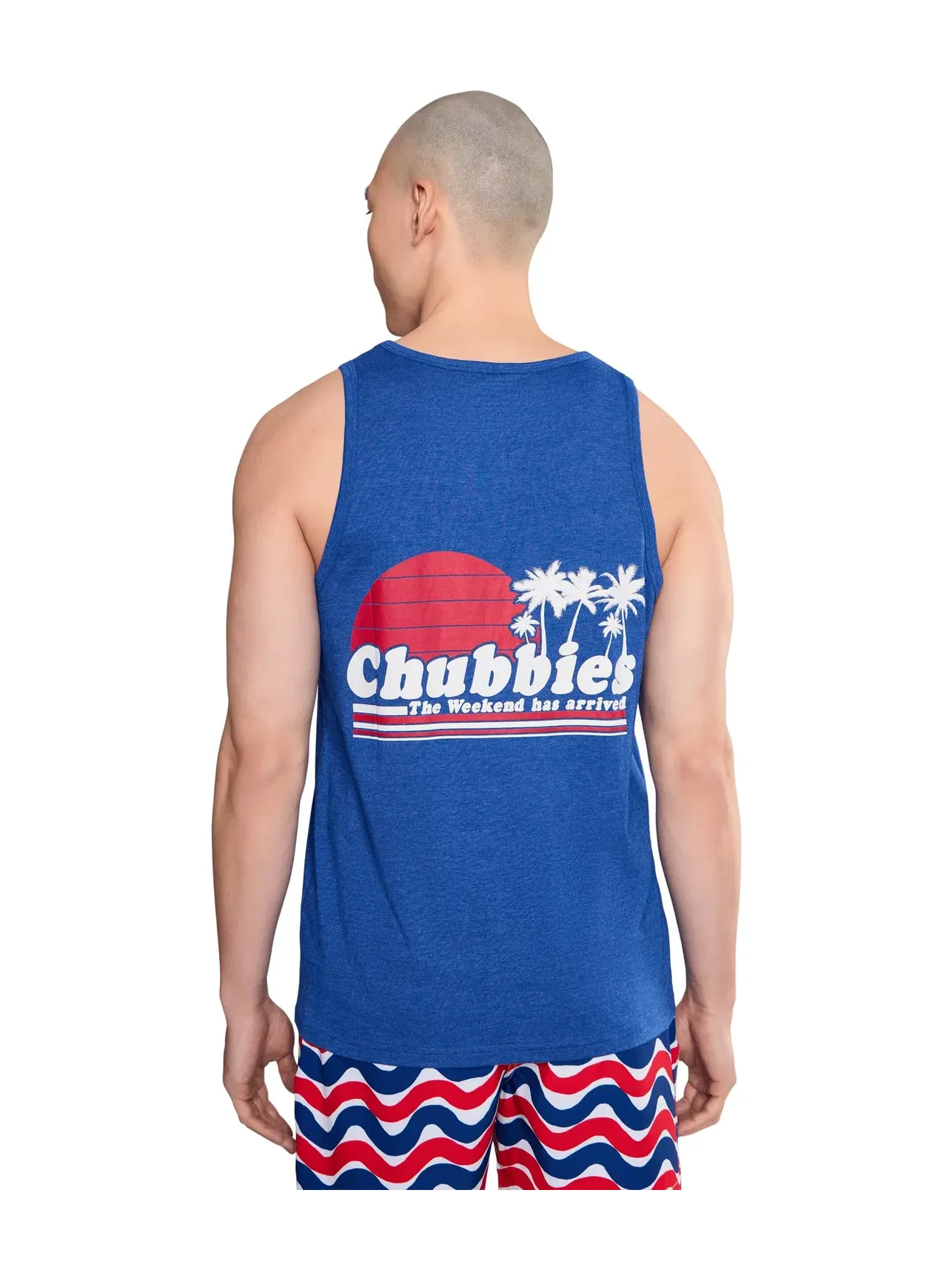 Майка Chubbies The Ol' College Try (non Pocket Graphic Tank) — изображение 4 из 5, синий