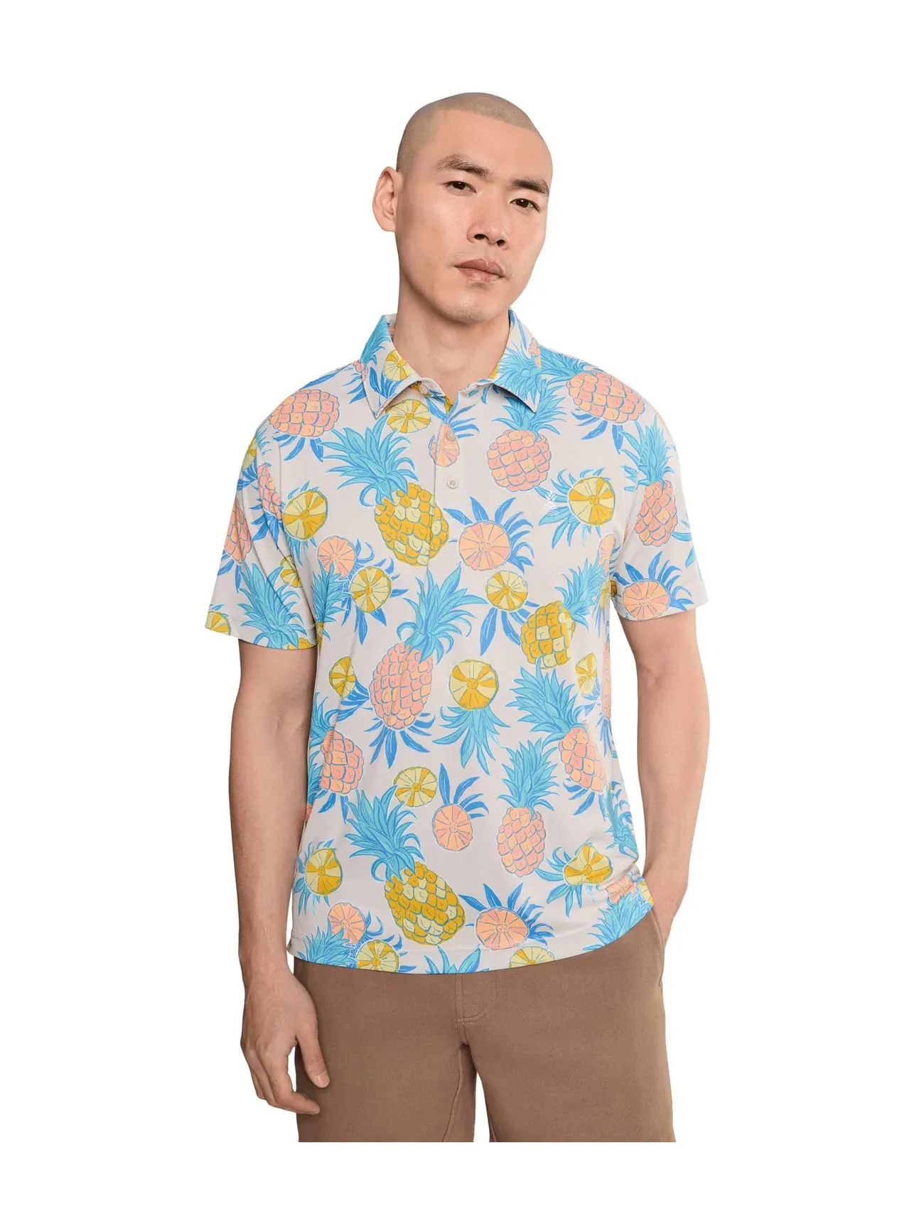Поло Chubbies The Citrus Punch (range Polo) — изображение 1 из 5, светлый хаки