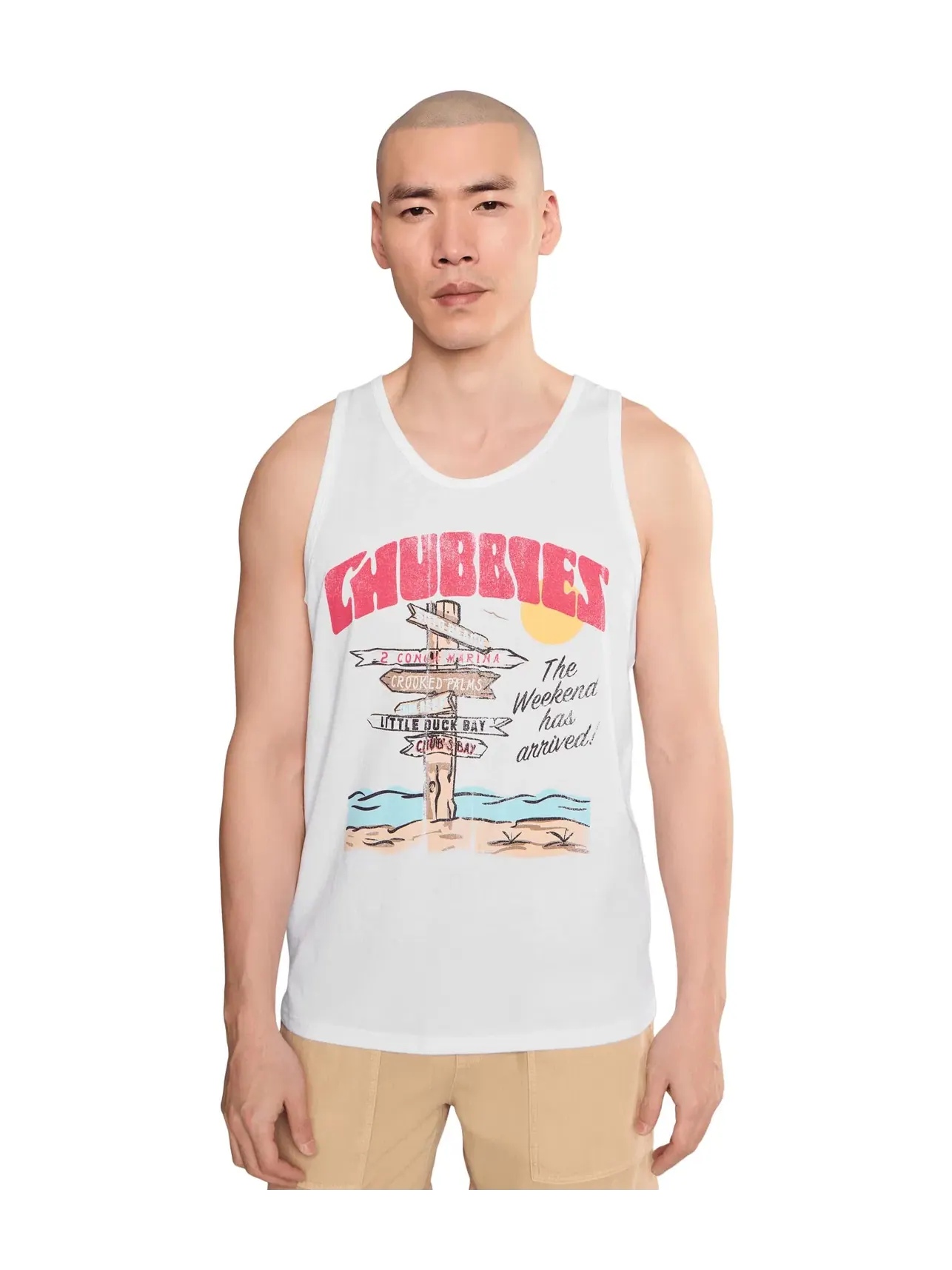 Майка Chubbies The Fork In The Road (non Pocket Graphic Tank) — изображение 1 из 5, белый