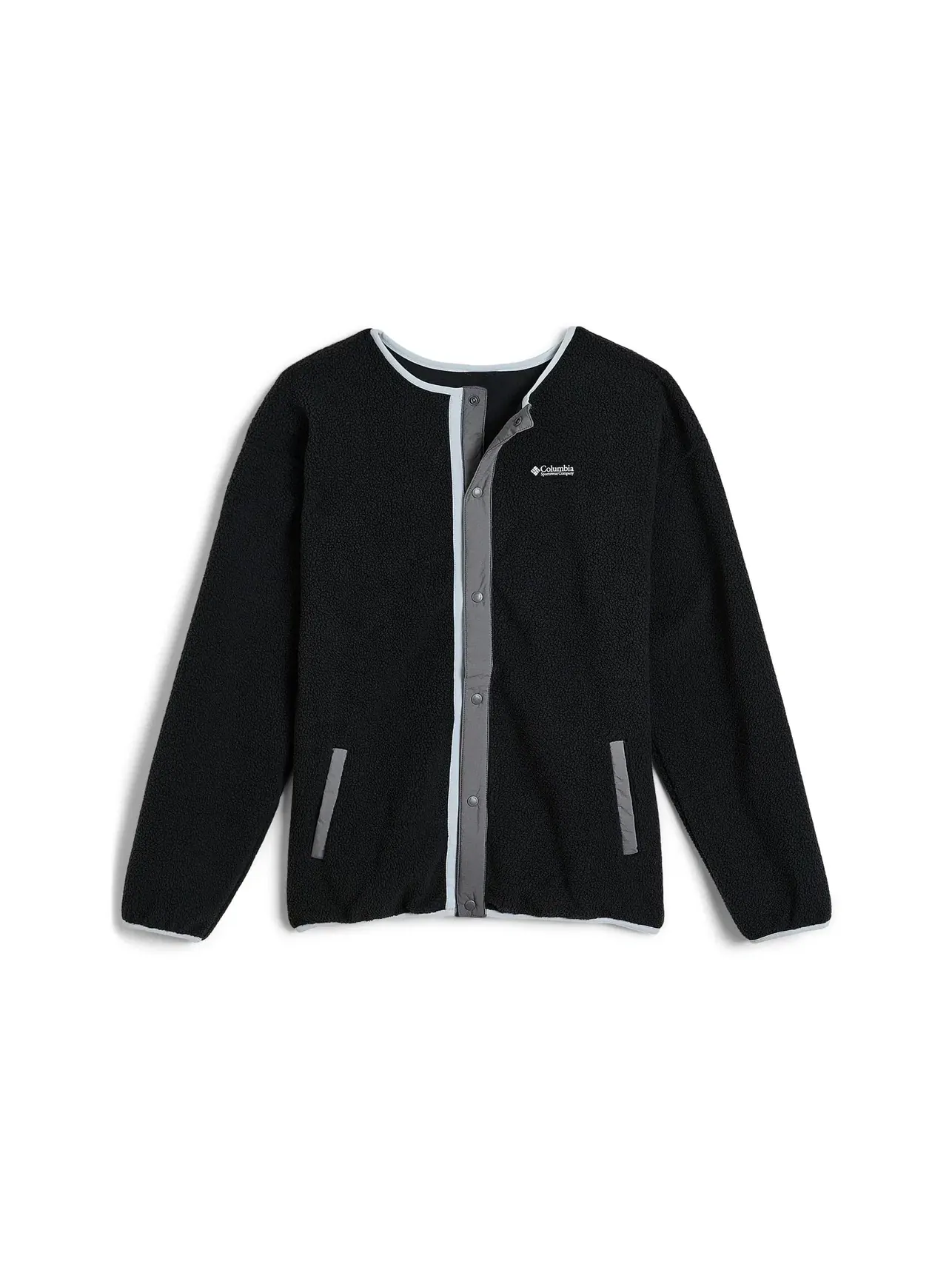 Флис на кнопках Helvetia Full Snap Fleece (для маленьких и больших детей) Columbia Kids — изображение 1 из 3, черный/серый