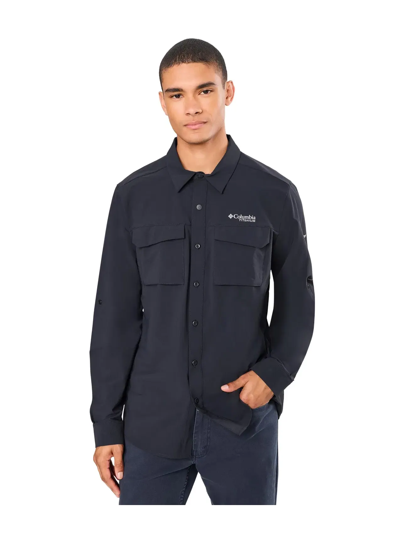 Лонгслив Silver Ridge Elite Long Sleeve Woven Columbia — изображение 1 из 5, черный