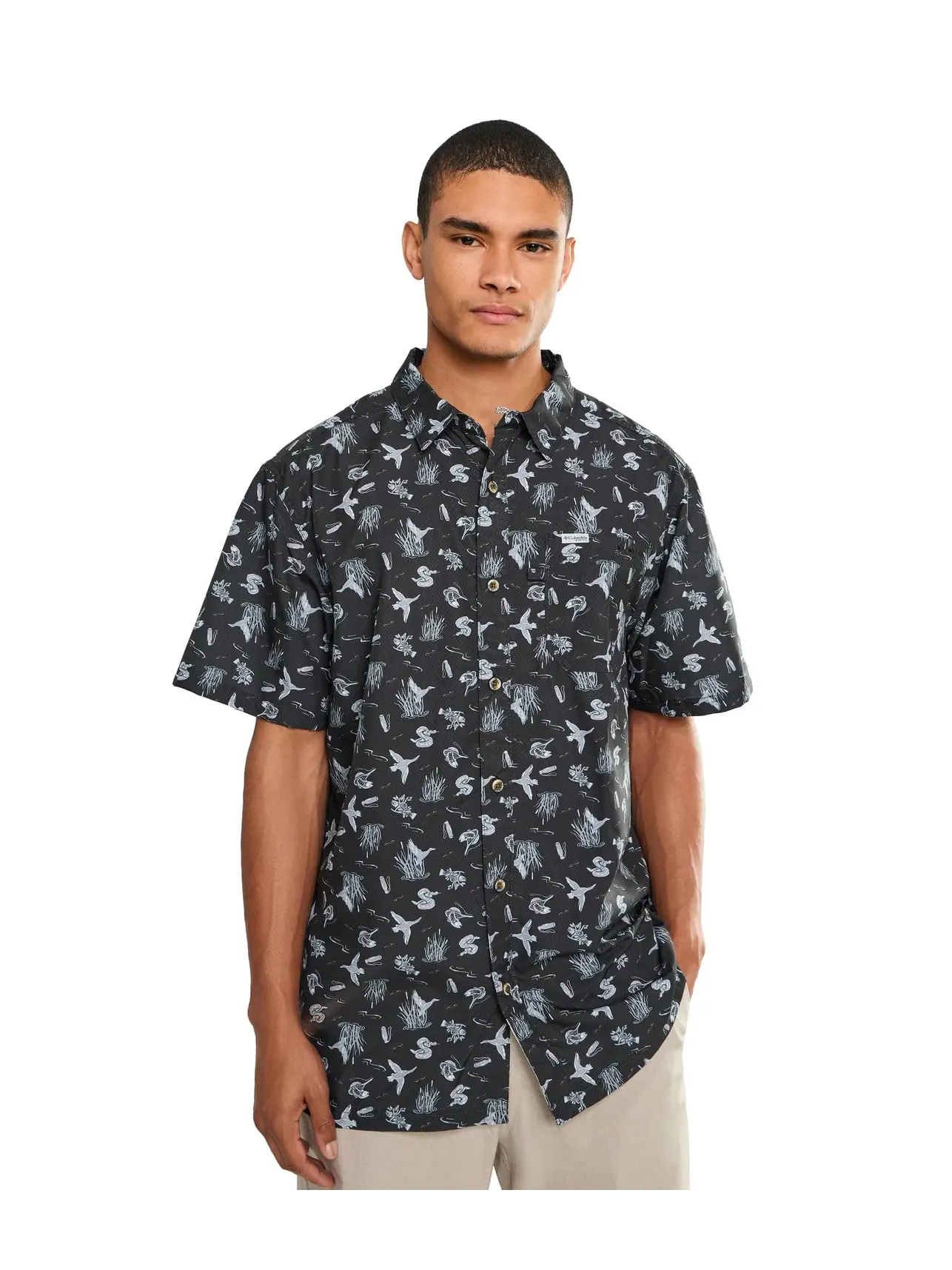 Футболка PFG Super Slack Tide Camp Columbia — изображение 1 из 5, черный