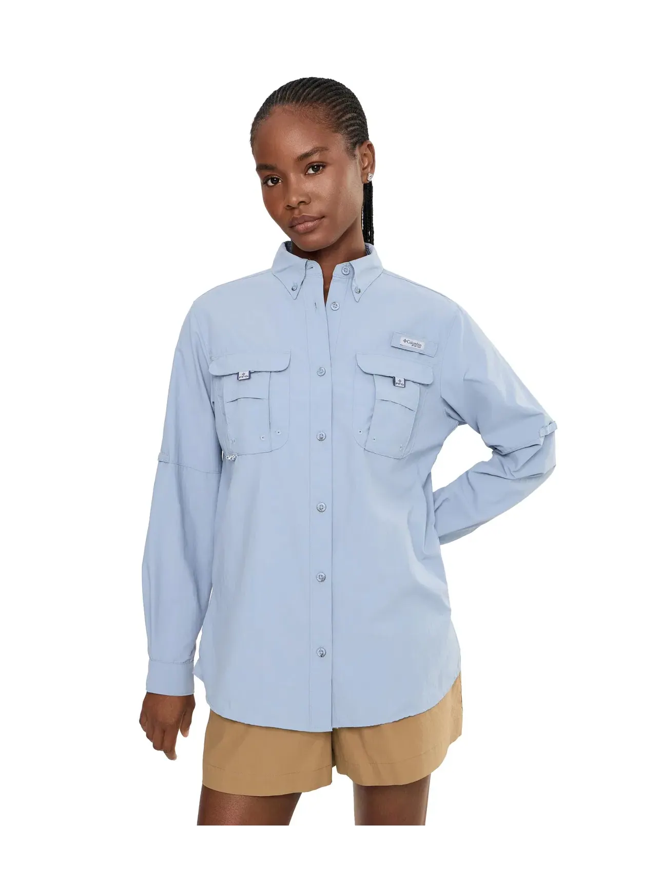 Лонгслив PFG Bahama II Long Sleeve Columbia — изображение 1 из 5, синий