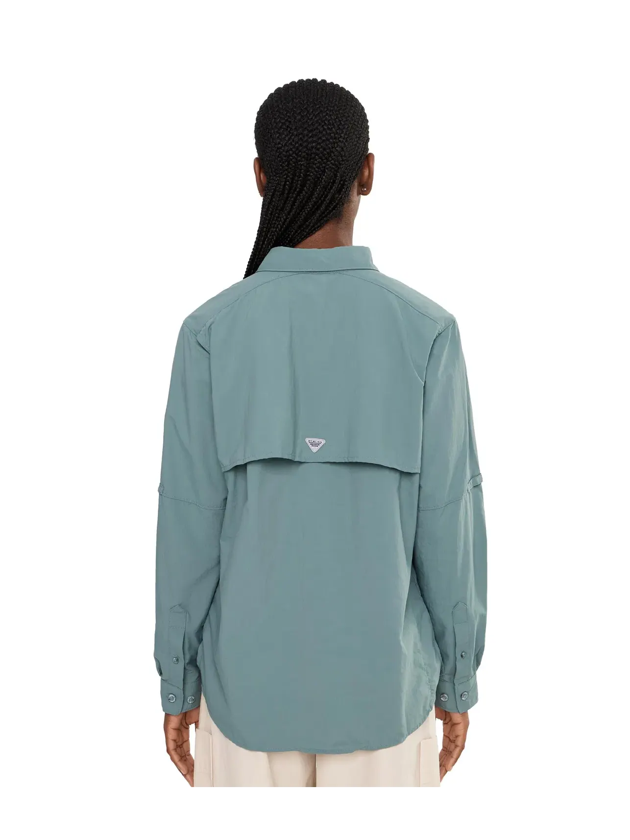 Лонгслив PFG Bahama II Long Sleeve Columbia — изображение 4 из 5, серебристый