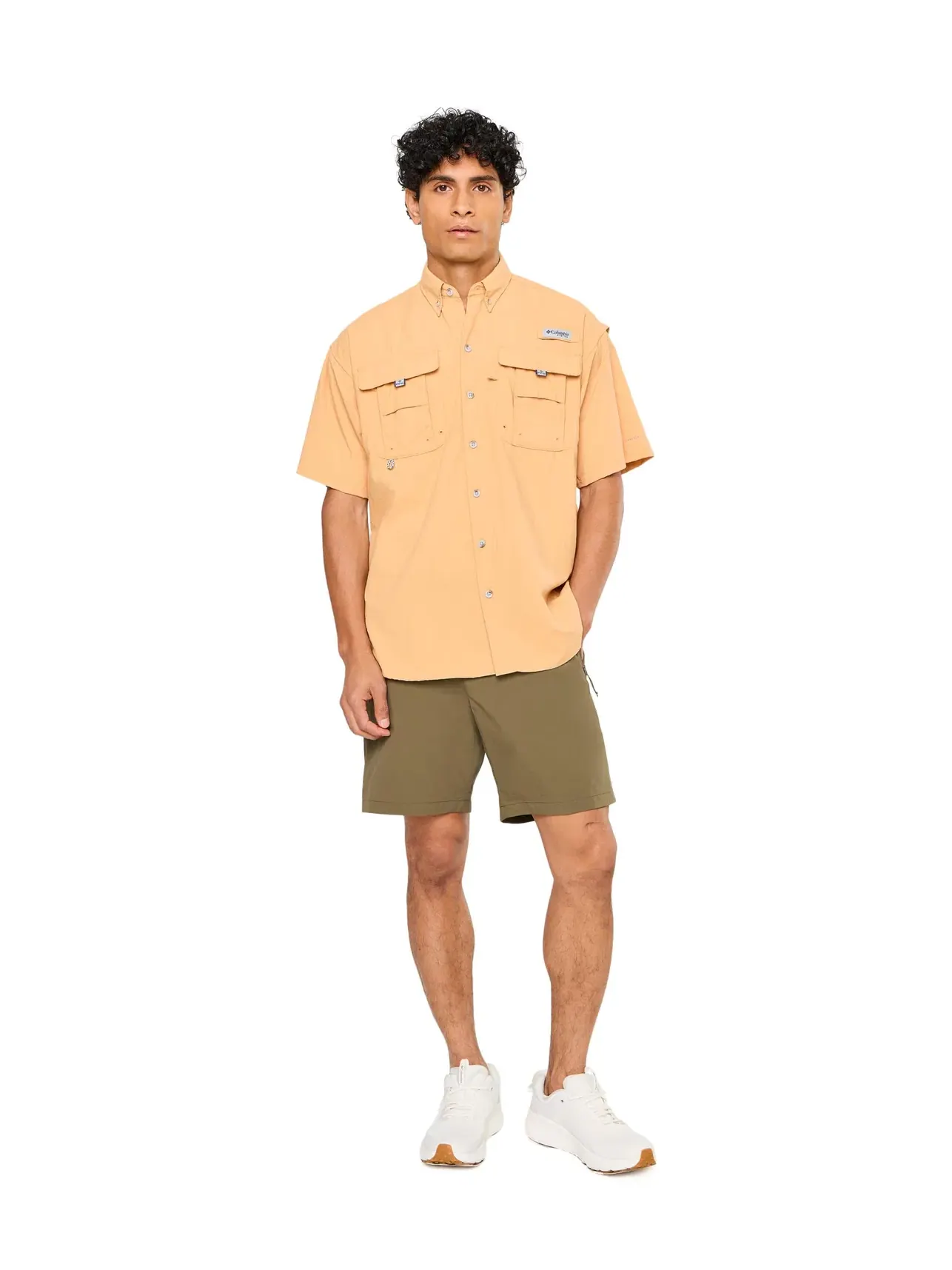 Рубашка с коротким рукавом PFG Bahama II Columbia — изображение 2 из 5, коричневый