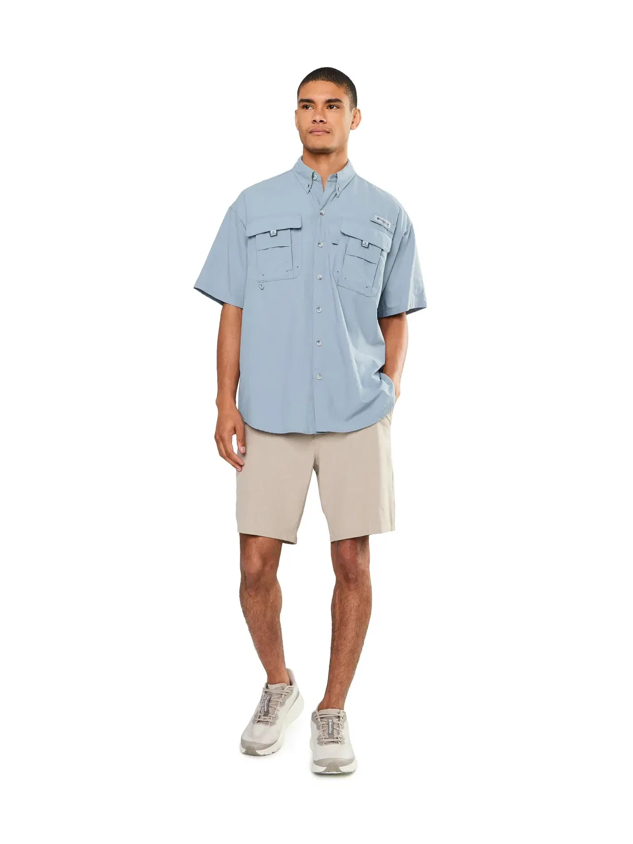 Рубашка с коротким рукавом PFG Bahama II Columbia — изображение 2 из 5, синий