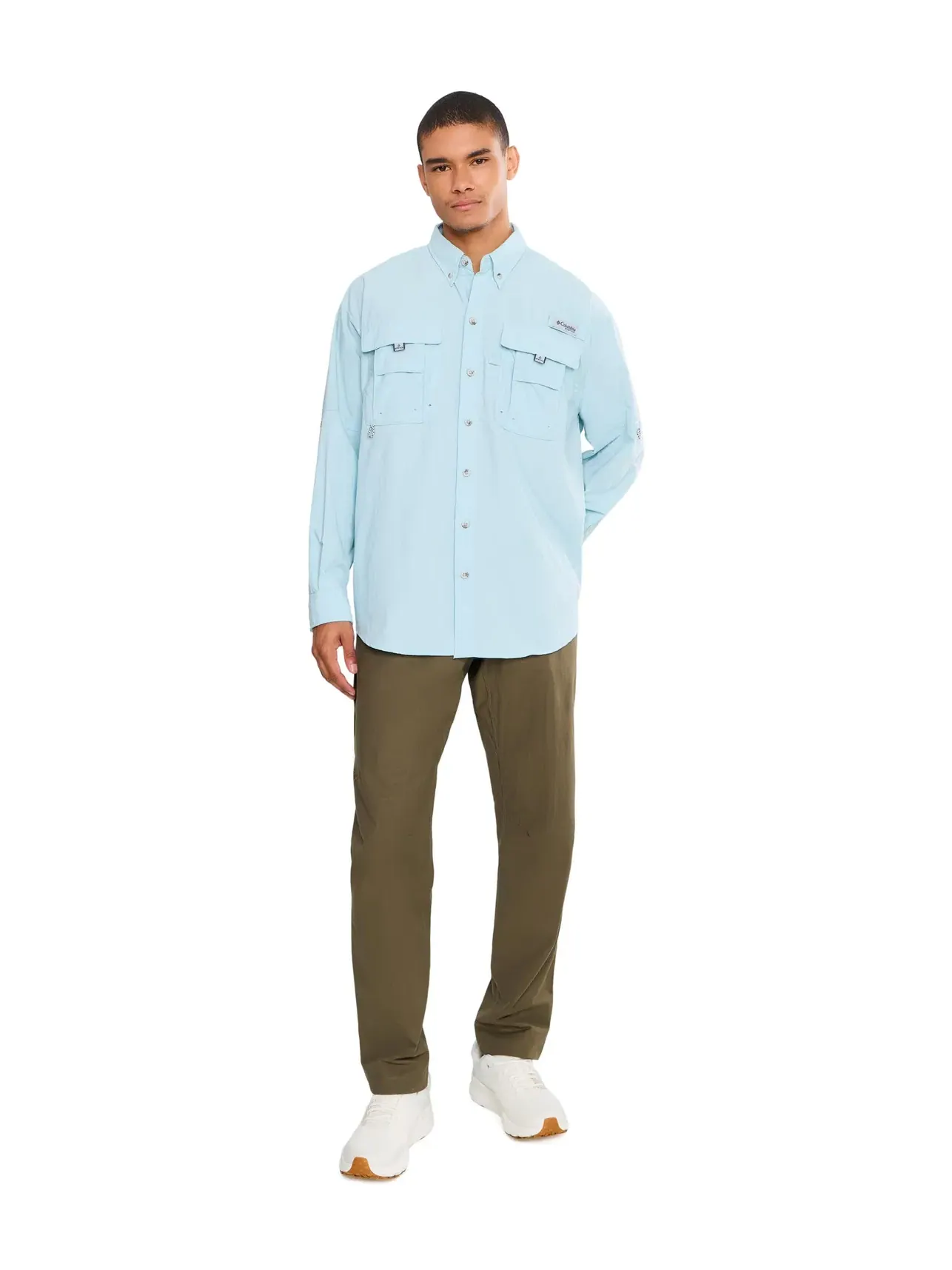 Рубашка с длинным рукавом PFG Bahama II Columbia — изображение 2 из 5, синий