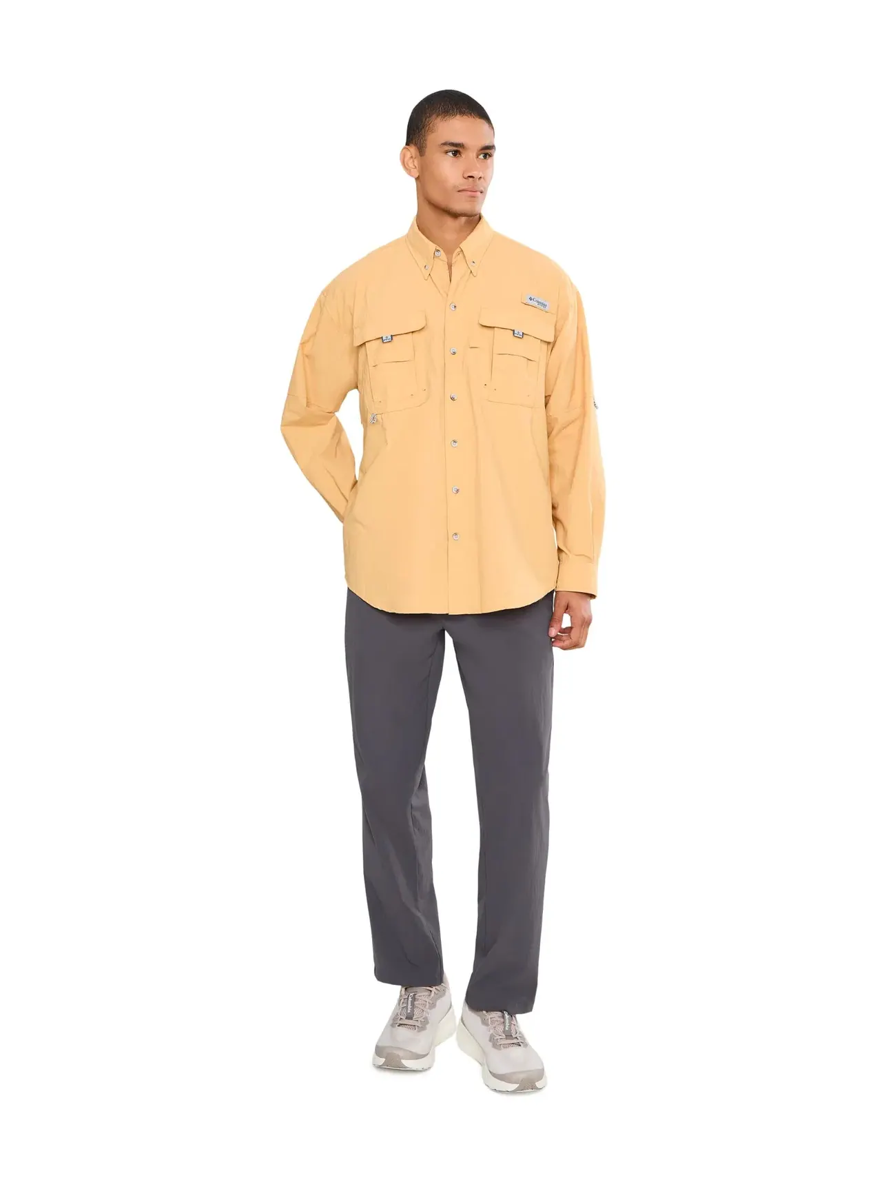 Рубашка с длинным рукавом PFG Bahama II Columbia — изображение 2 из 5, коричневый
