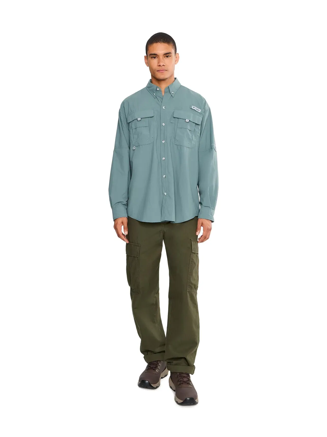 Рубашка с длинным рукавом PFG Bahama II Columbia — изображение 2 из 5, серебристый