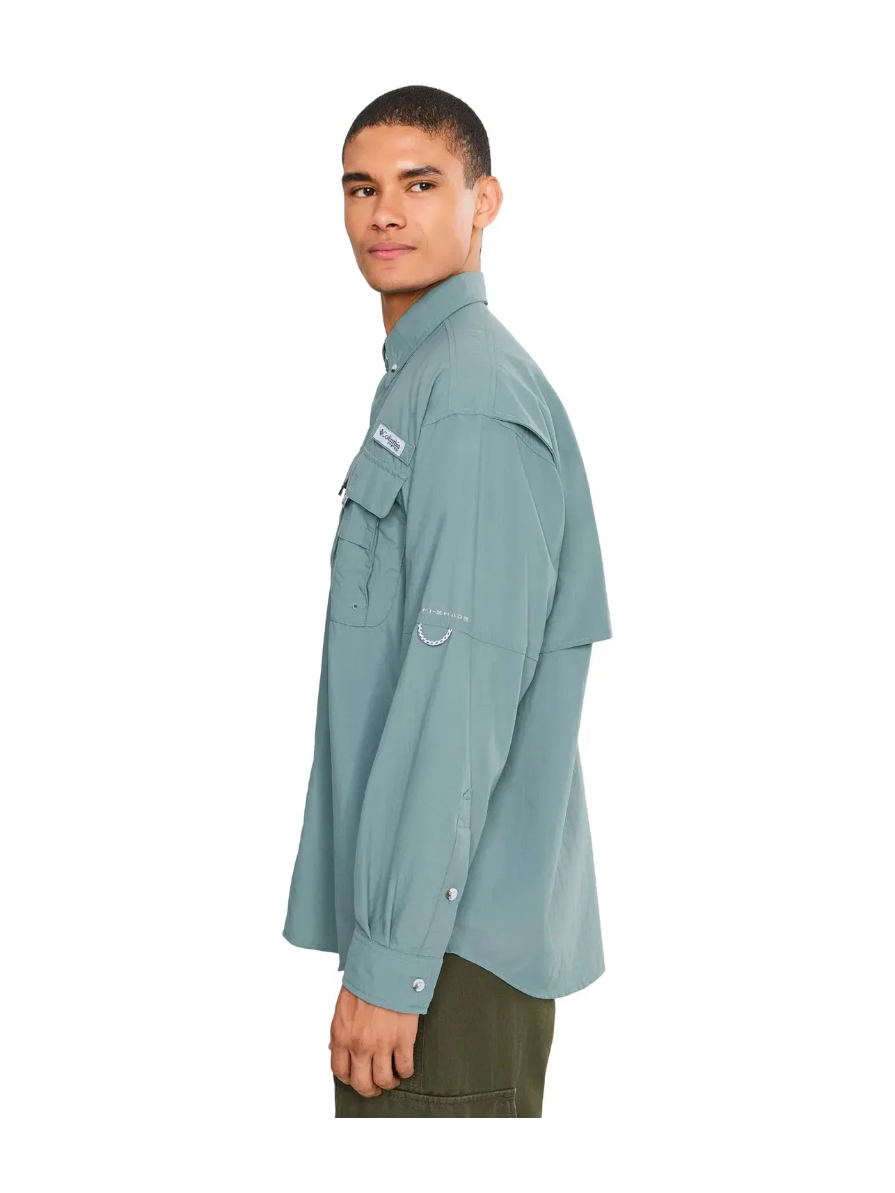 Рубашка с длинным рукавом PFG Bahama II Columbia — изображение 3 из 5, серебристый