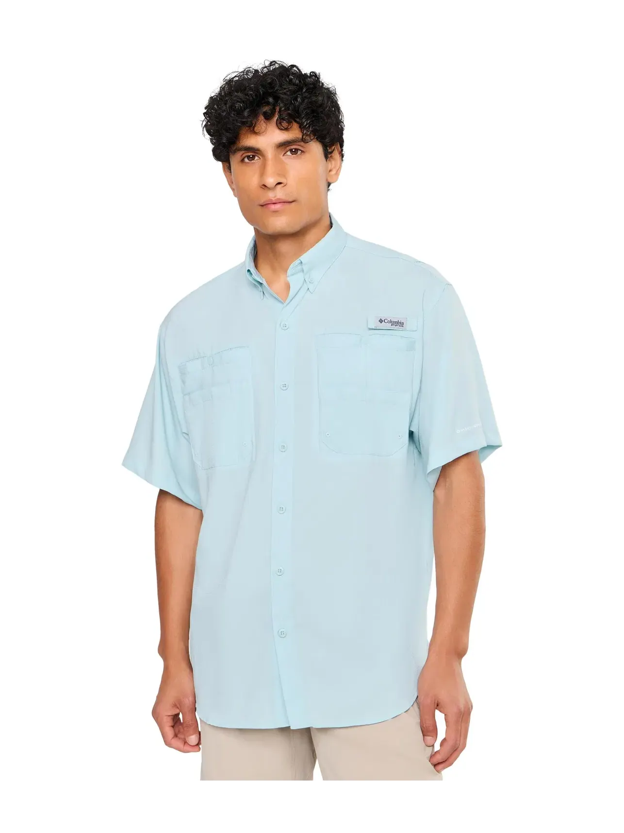 Рубашка с коротким рукавом PFG Tamiami II Columbia — изображение 1 из 5, синий
