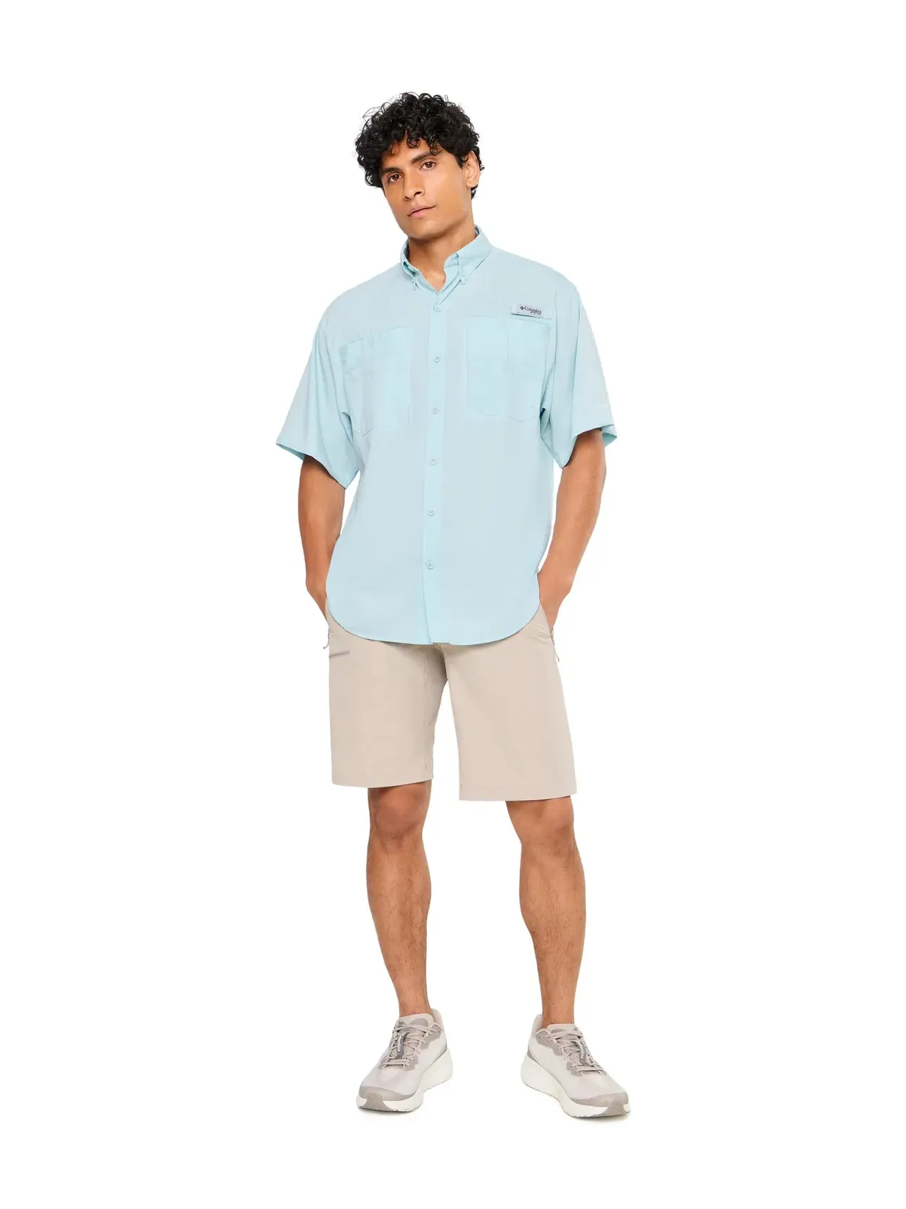 Рубашка с коротким рукавом PFG Tamiami II Columbia — изображение 2 из 5, синий