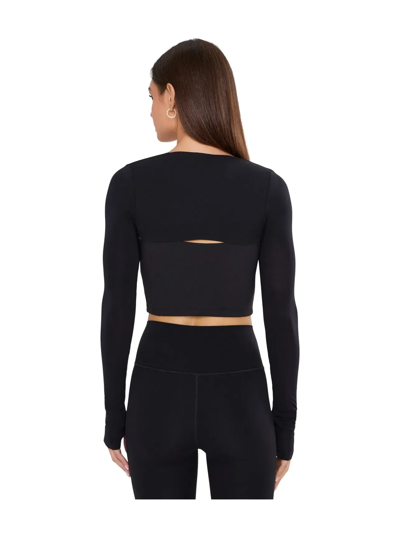 Болеро для танцев с отверстиями для больших пальцев Ballet Body Shrug w/ Thumbhole Commando — изображение 4 из 5, черный