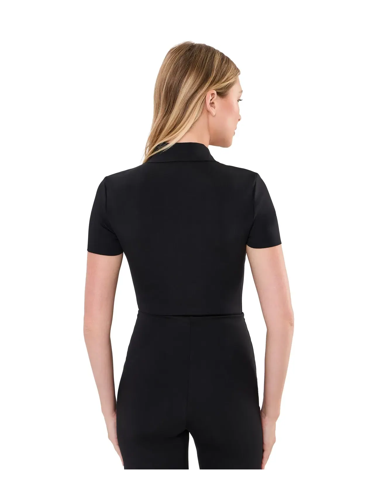 Боди-поло из неопрена Neoprene Polo Bodysuit Commando — изображение 4 из 5, черный