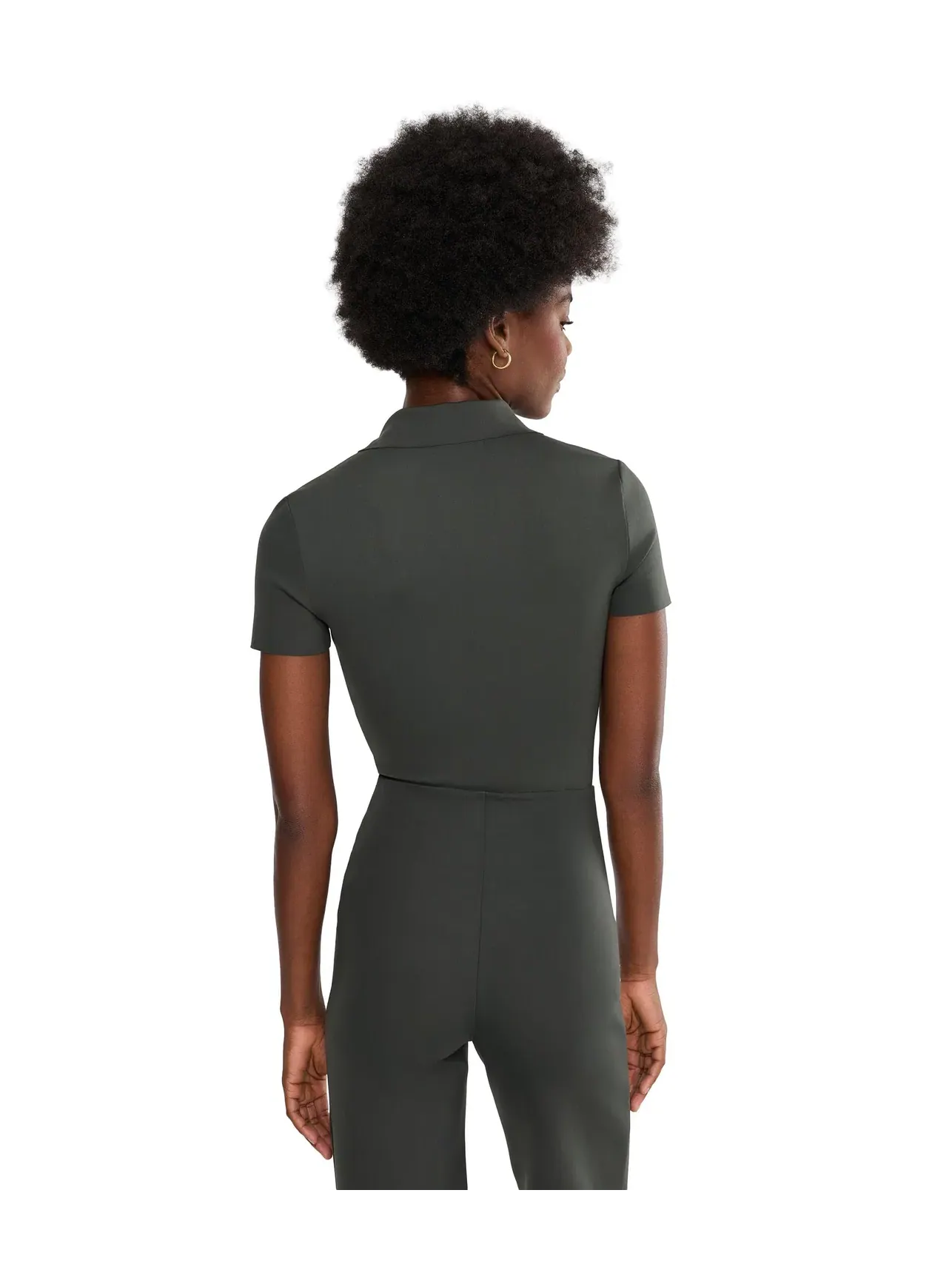 Боди-поло из неопрена Neoprene Polo Bodysuit Commando — изображение 4 из 5, каштанный