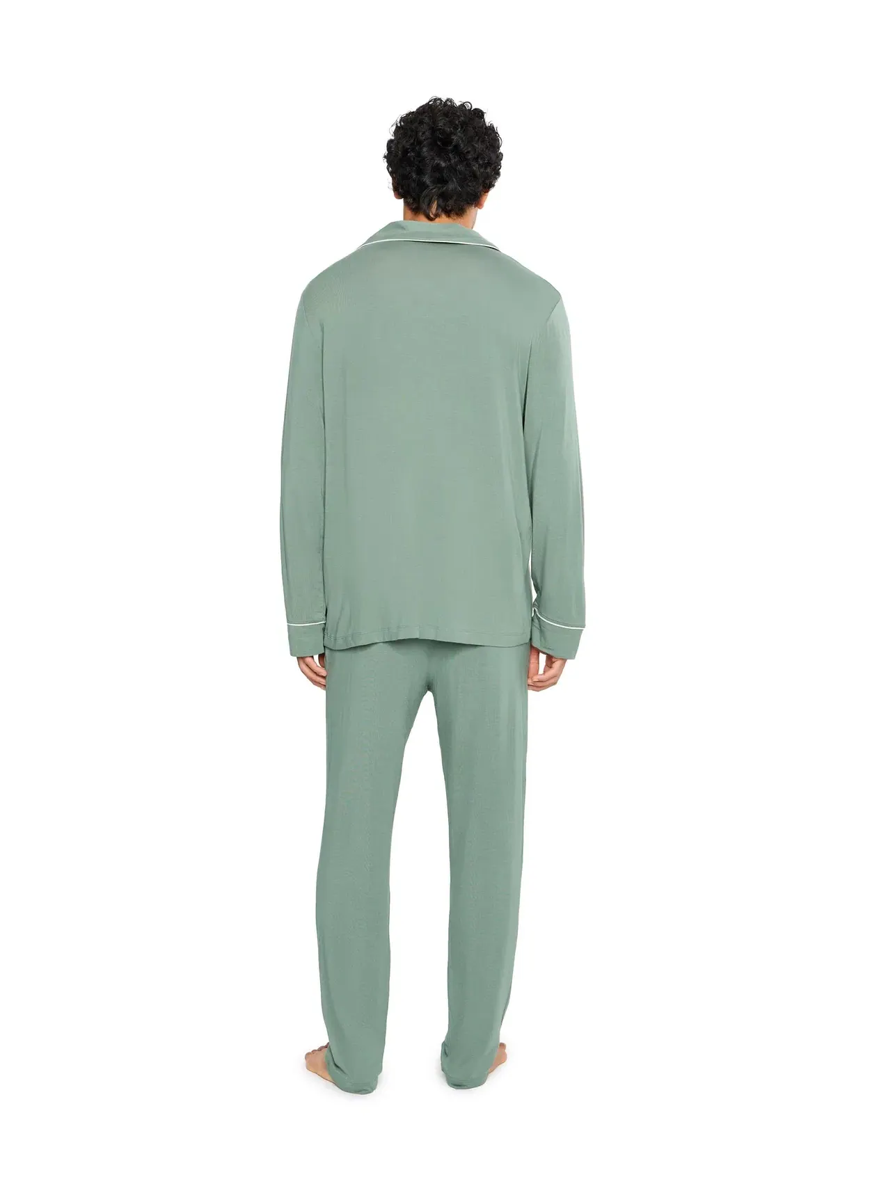 Длинная пижама из модала William Tencel Eberjey — изображение 3 из 4, слоновая кость