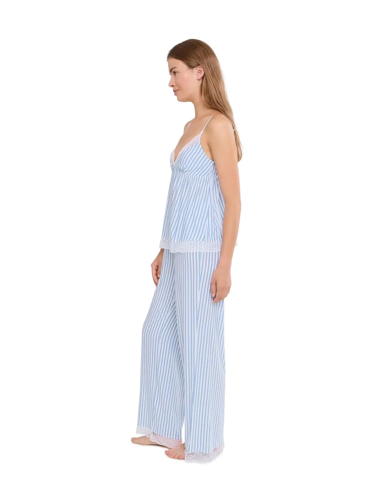 Пижама Isla Cami Pants Eberjey — изображение 2 из 5, синий/белый