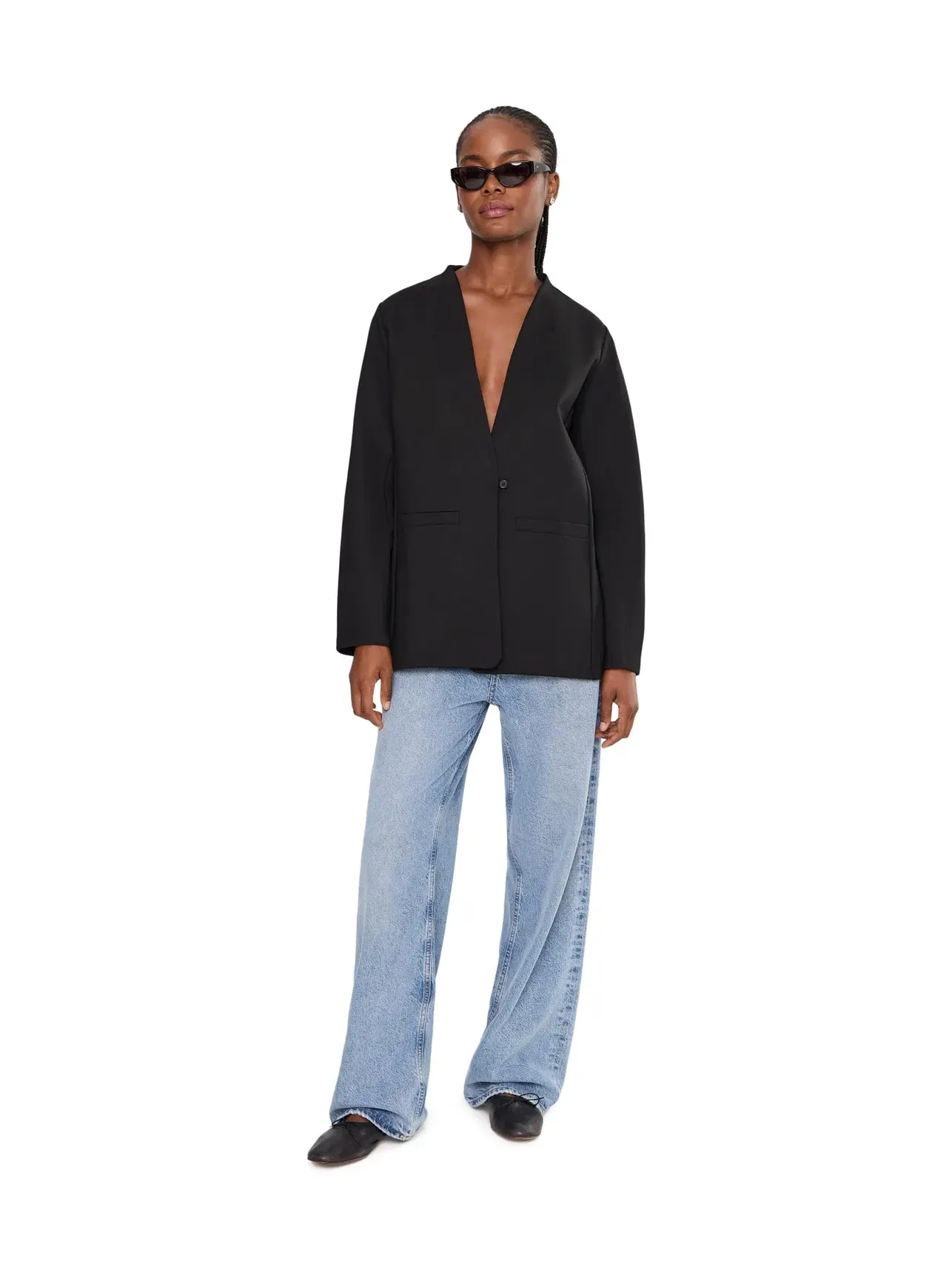 Блейзер по фигуре из тянущегося понте, можно стирать Washable Flex Ponte Shaped Blazer Eileen Fisher — изображение 2 из 5