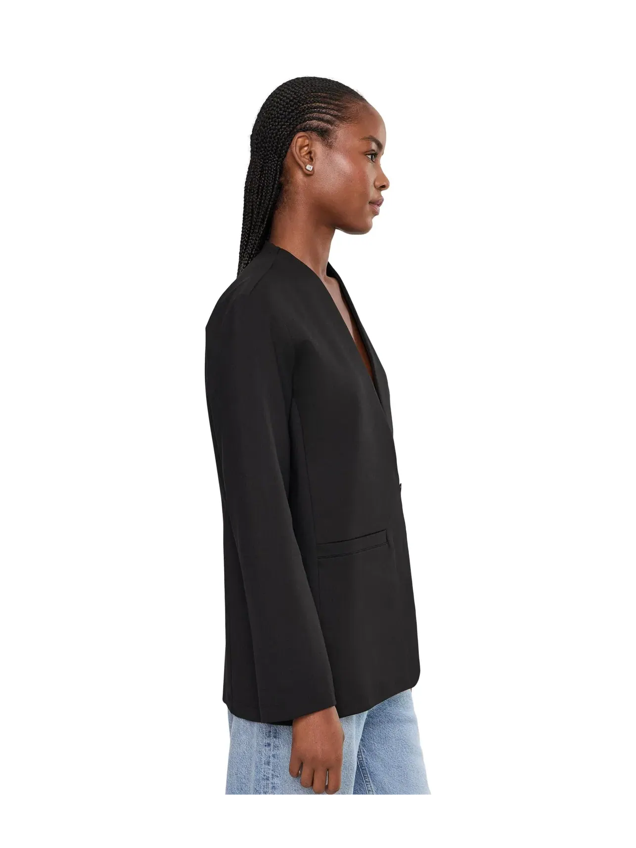 Блейзер по фигуре из тянущегося понте, можно стирать Washable Flex Ponte Shaped Blazer Eileen Fisher — изображение 3 из 5