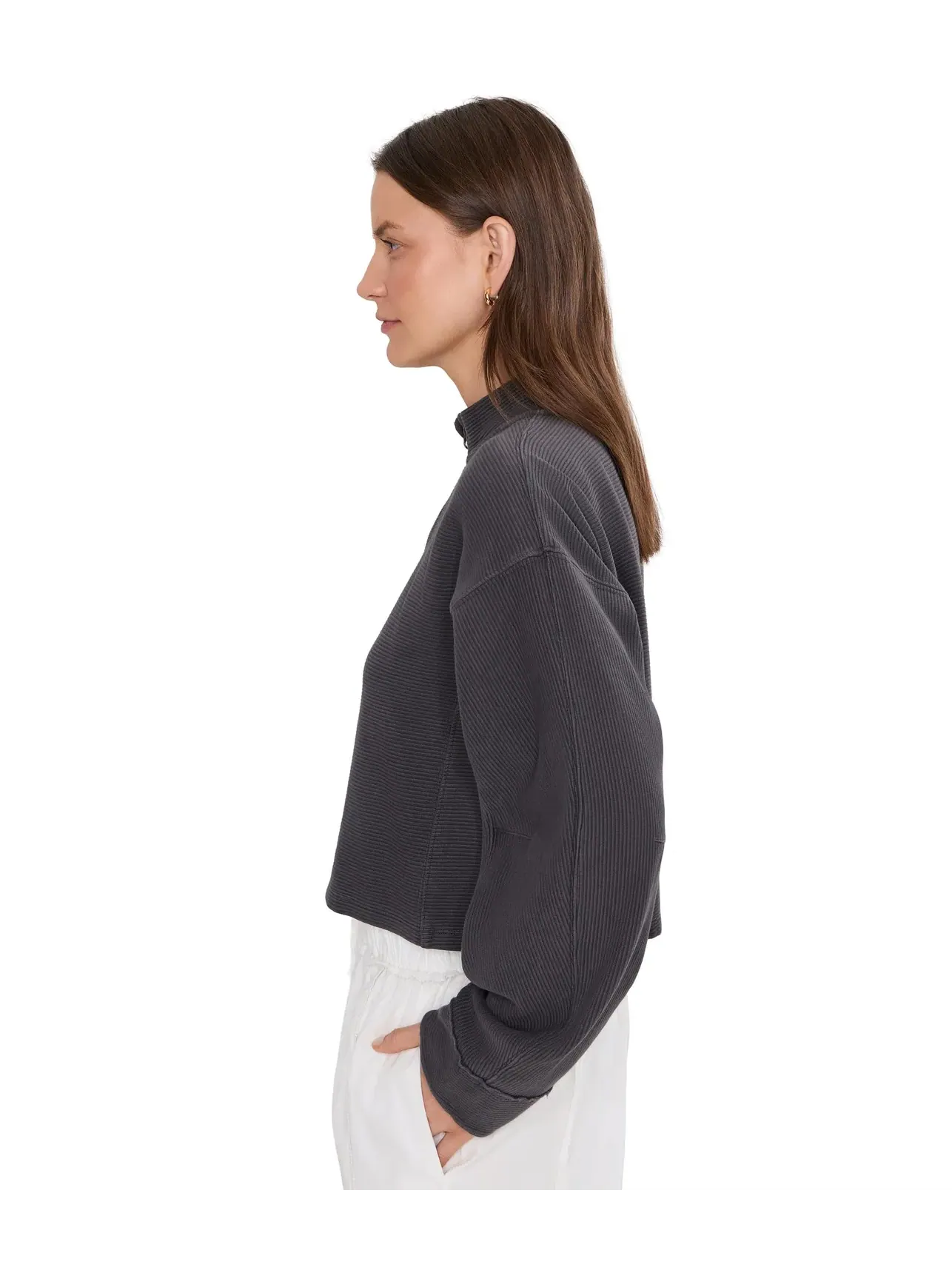 Толстовка на молнии 1/4 We The Free Celeste Quarter Zip Free People — изображение 3 из 5, черный