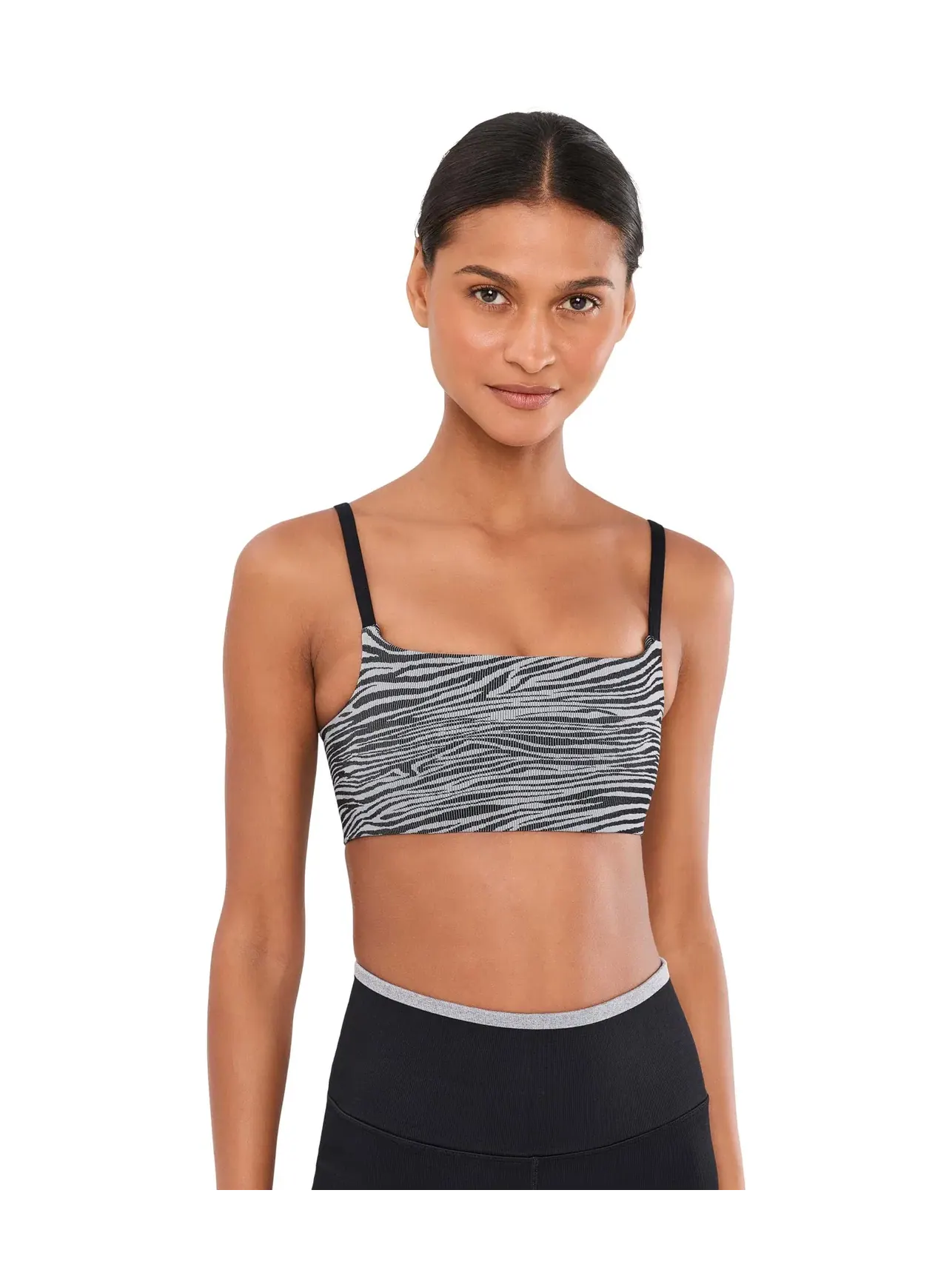 Бюстгальтер с принтом Tighten Up Printed Bra Fp Movement — изображение 1 из 5, черный