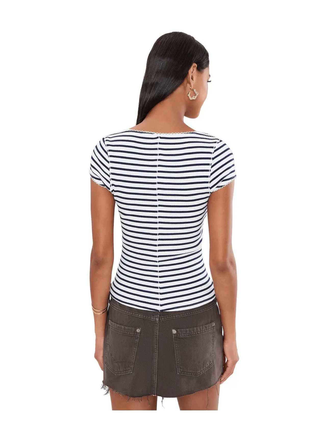 Кардиган в полоску Most Wanted Striped Cardi Free People — изображение 4 из 5, черный/белый
