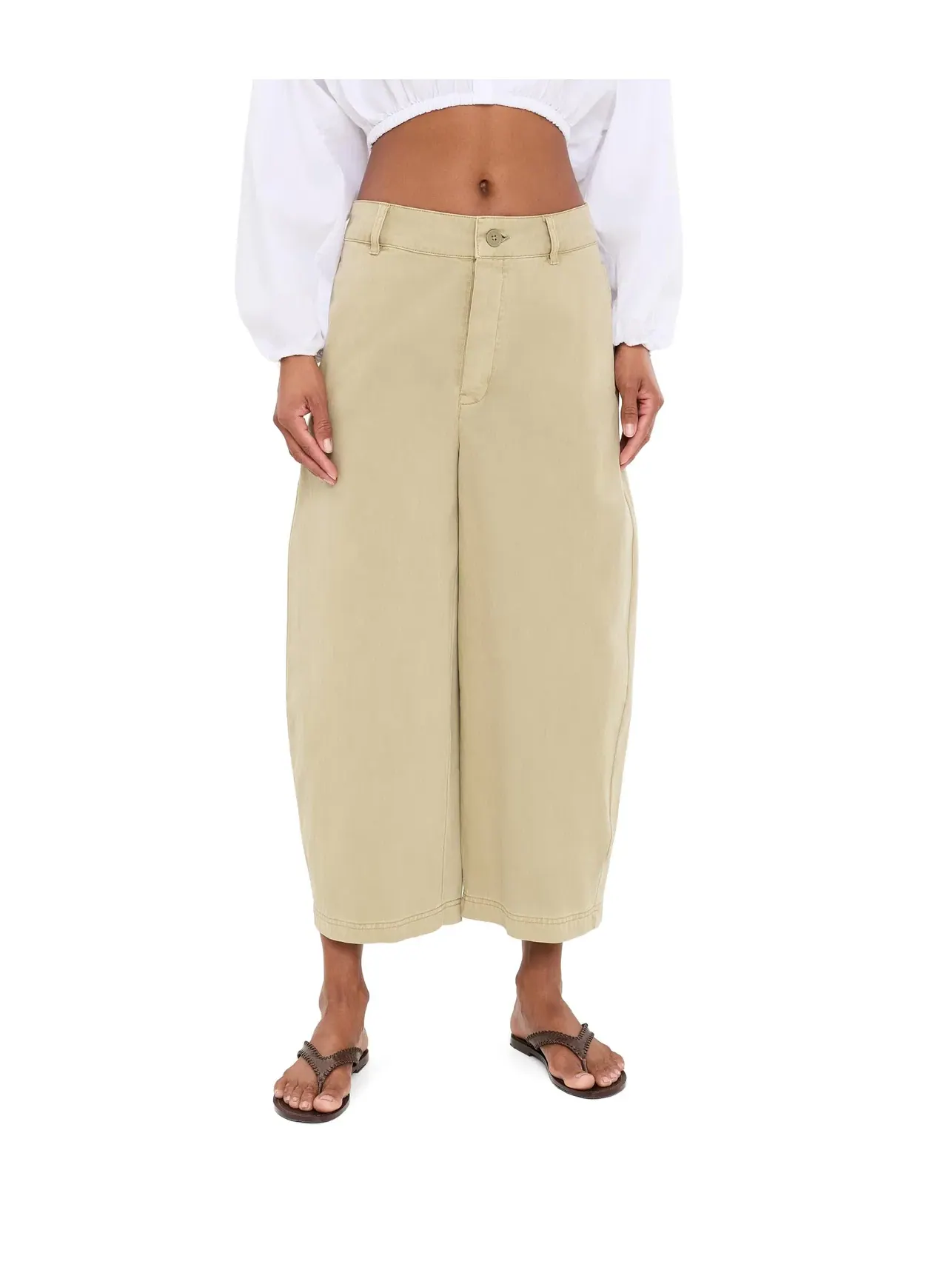 Брюки-чиносы We The Free Lay Down Free People — изображение 1 из 5, зеленый