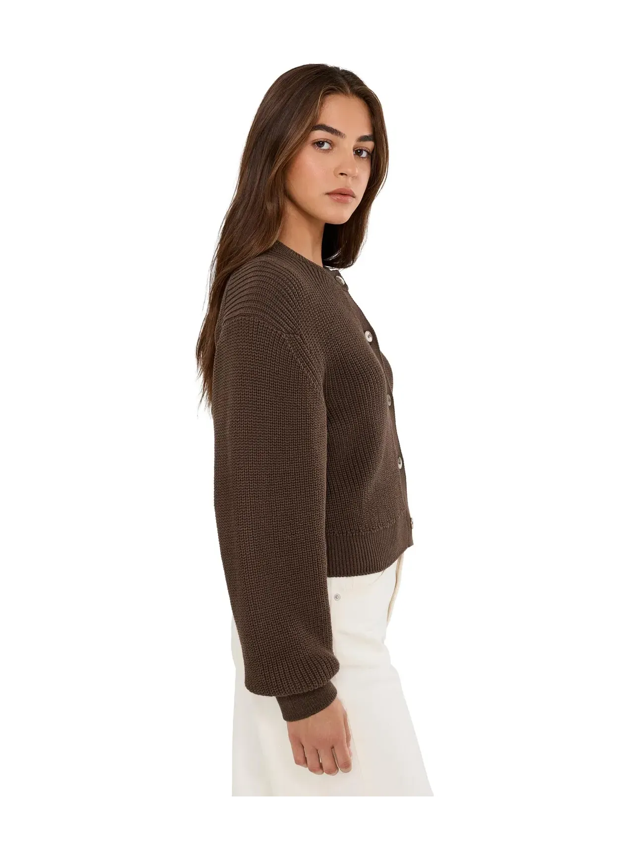 Венский кардиган Free People — изображение 3 из 5, кофейный