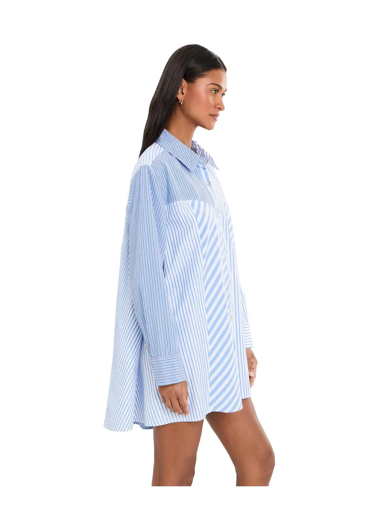Мини-платье Oxford Club Mini Free People — изображение 3 из 5, синий