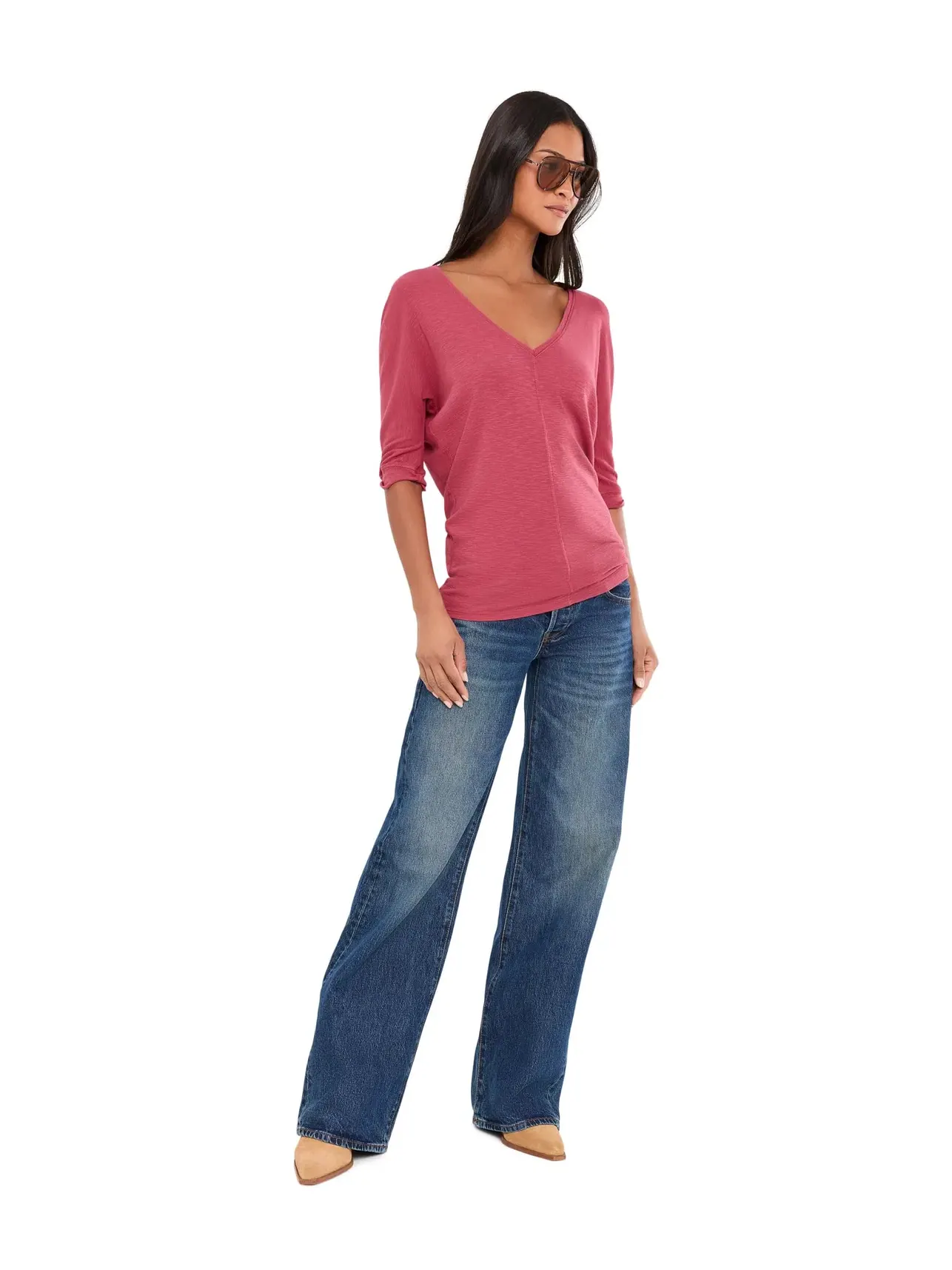 Футболка High Line Free People — изображение 2 из 5, бордовый