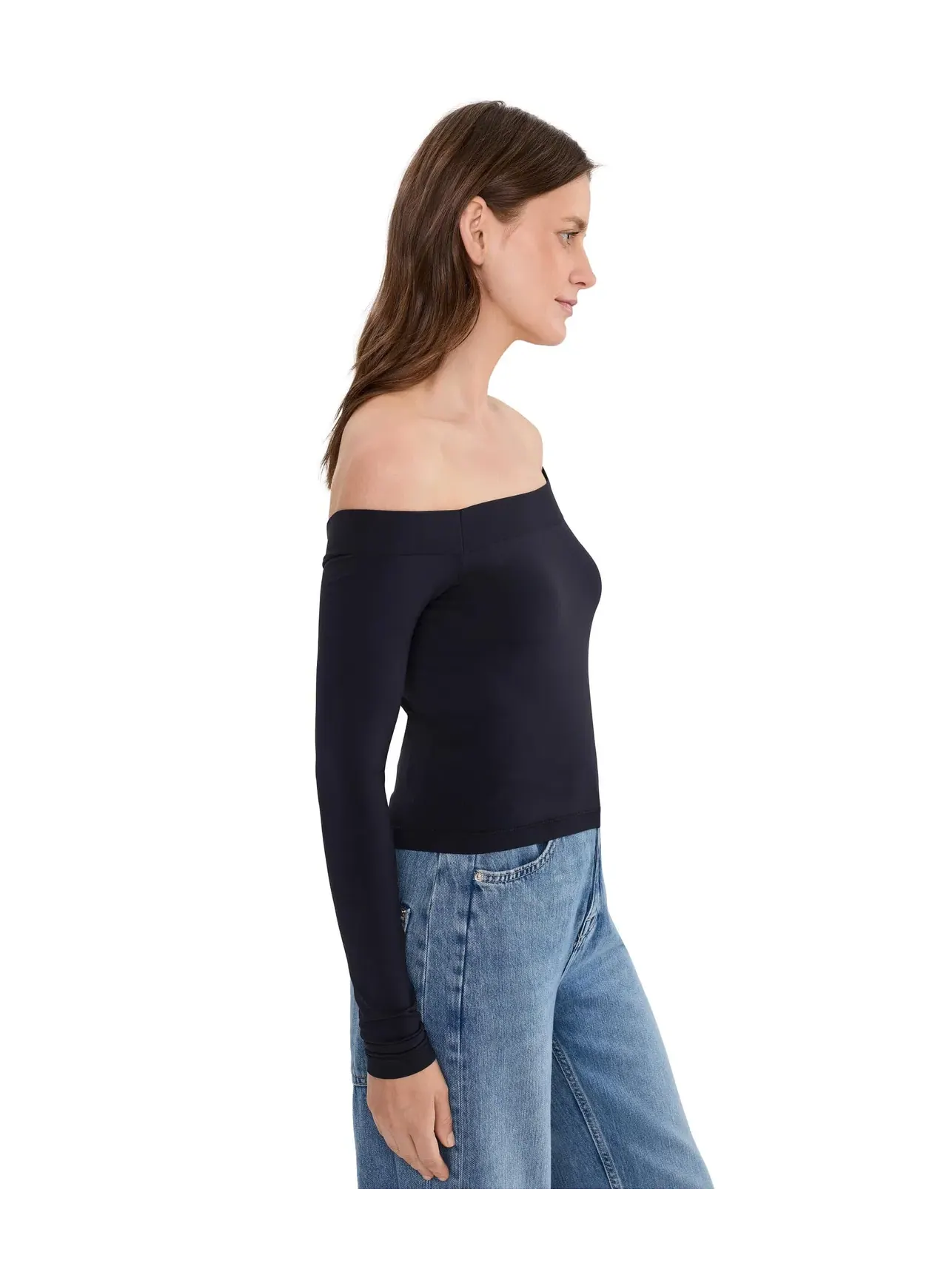 Топ с открытыми плечами, второй раунд Free People — изображение 3 из 5, черный