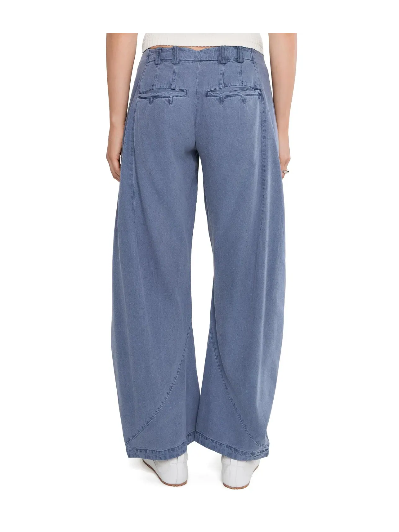 Брюки-чиносы Spotlight Washed Barrel Free People — изображение 4 из 5, серый