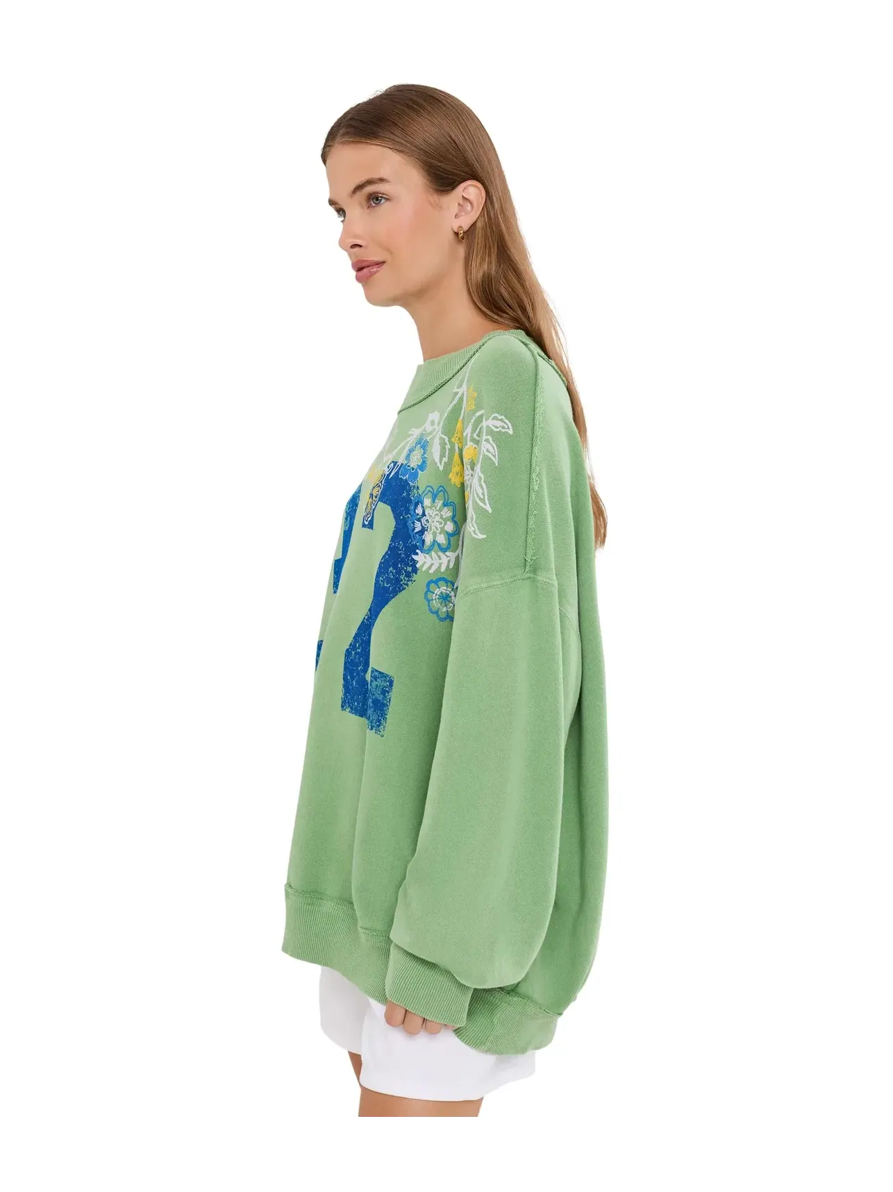 Толстовка We The Free Palm Spring Turtleneck Graphic Pullover Free People — изображение 3 из 5, зеленый