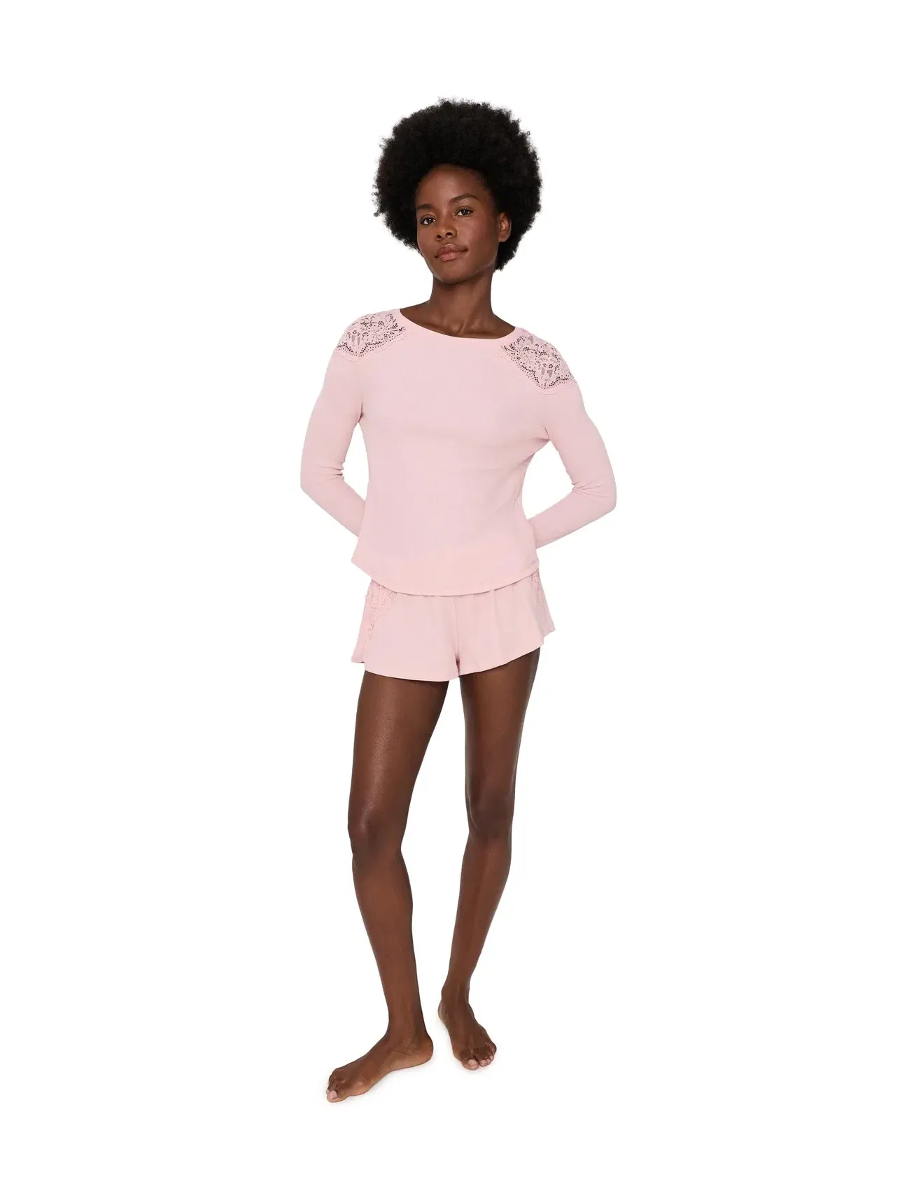 Шорты Made You Blush Soli Free People — изображение 2 из 5, розовый