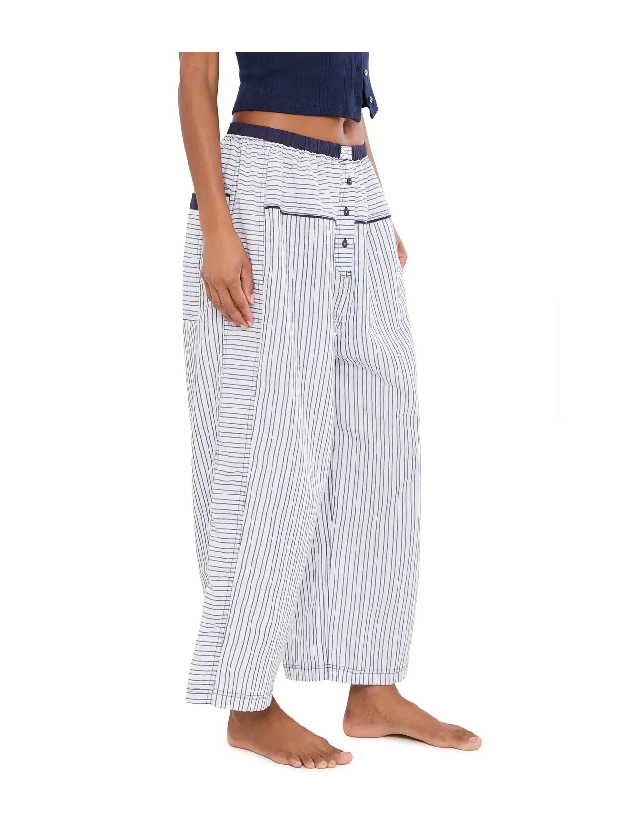 Пижамные брюки Cross My Heart Lounge Pan Free People — изображение 3 из 5, слоновая кость