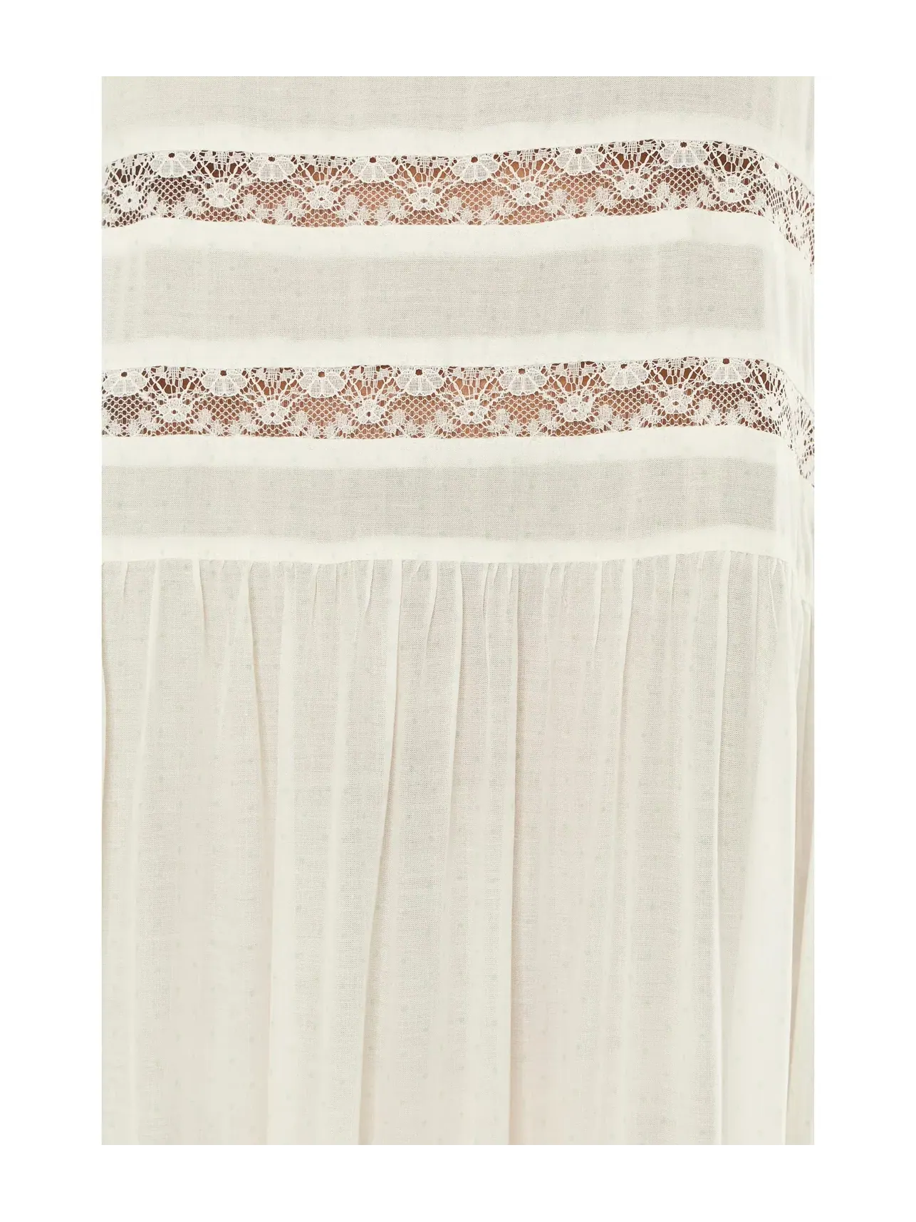 Платье миди из вуали и кружева Voile And Lace Midi Free People — изображение 5 из 5, слоновая кость