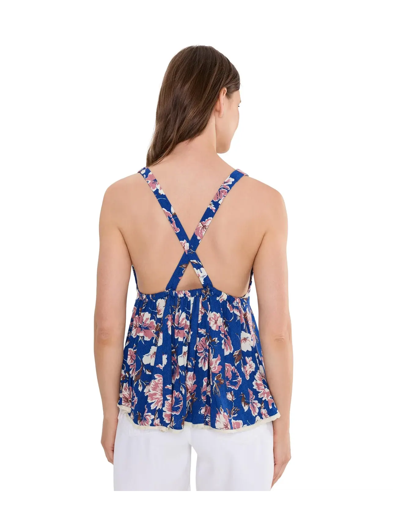 Топ-майка с принтом Rome Printed Tank Free People — изображение 4 из 5, темно-синий