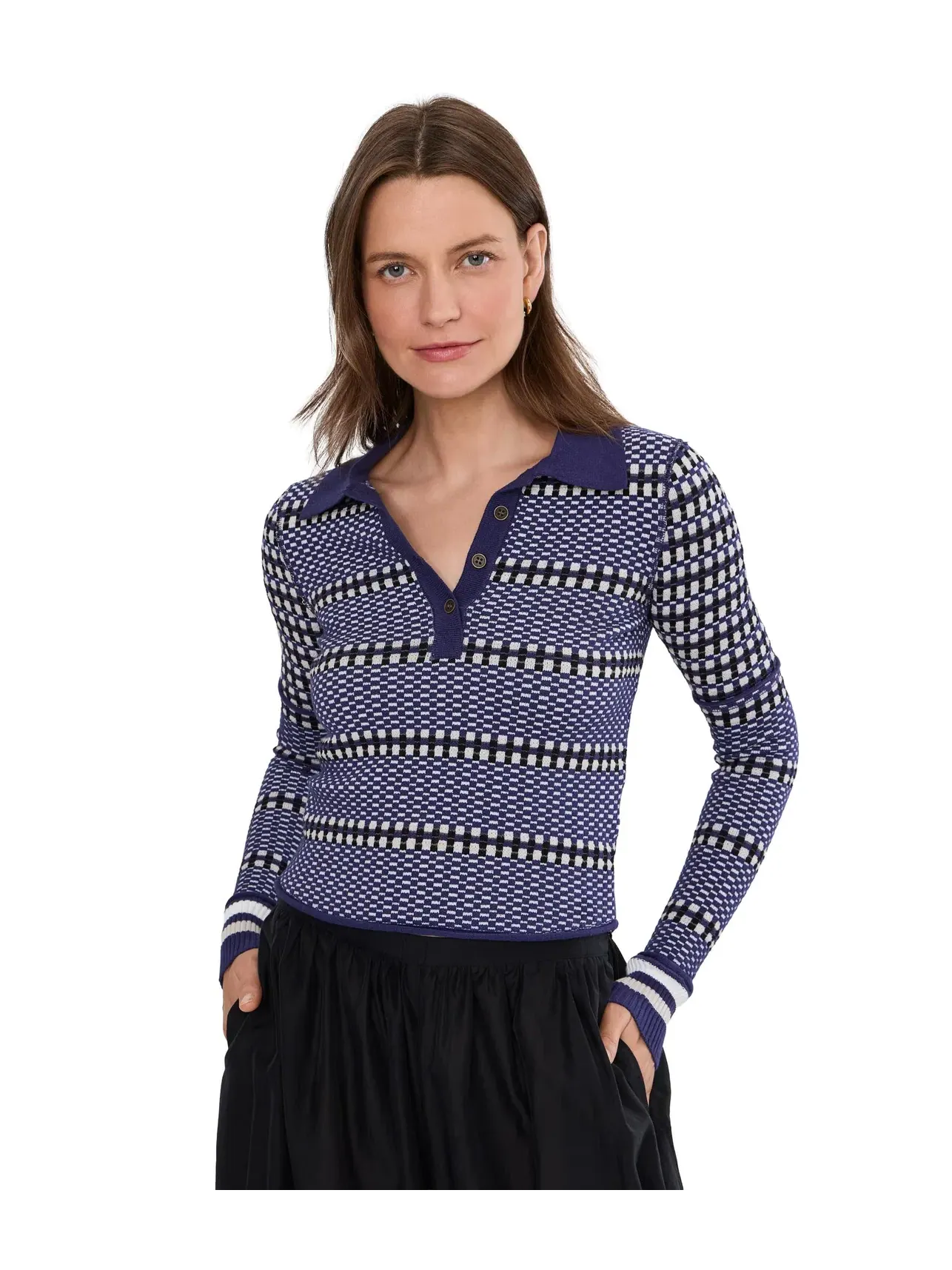 Поло We The Free Level Up Polo Free People — изображение 1 из 5, темно-синий