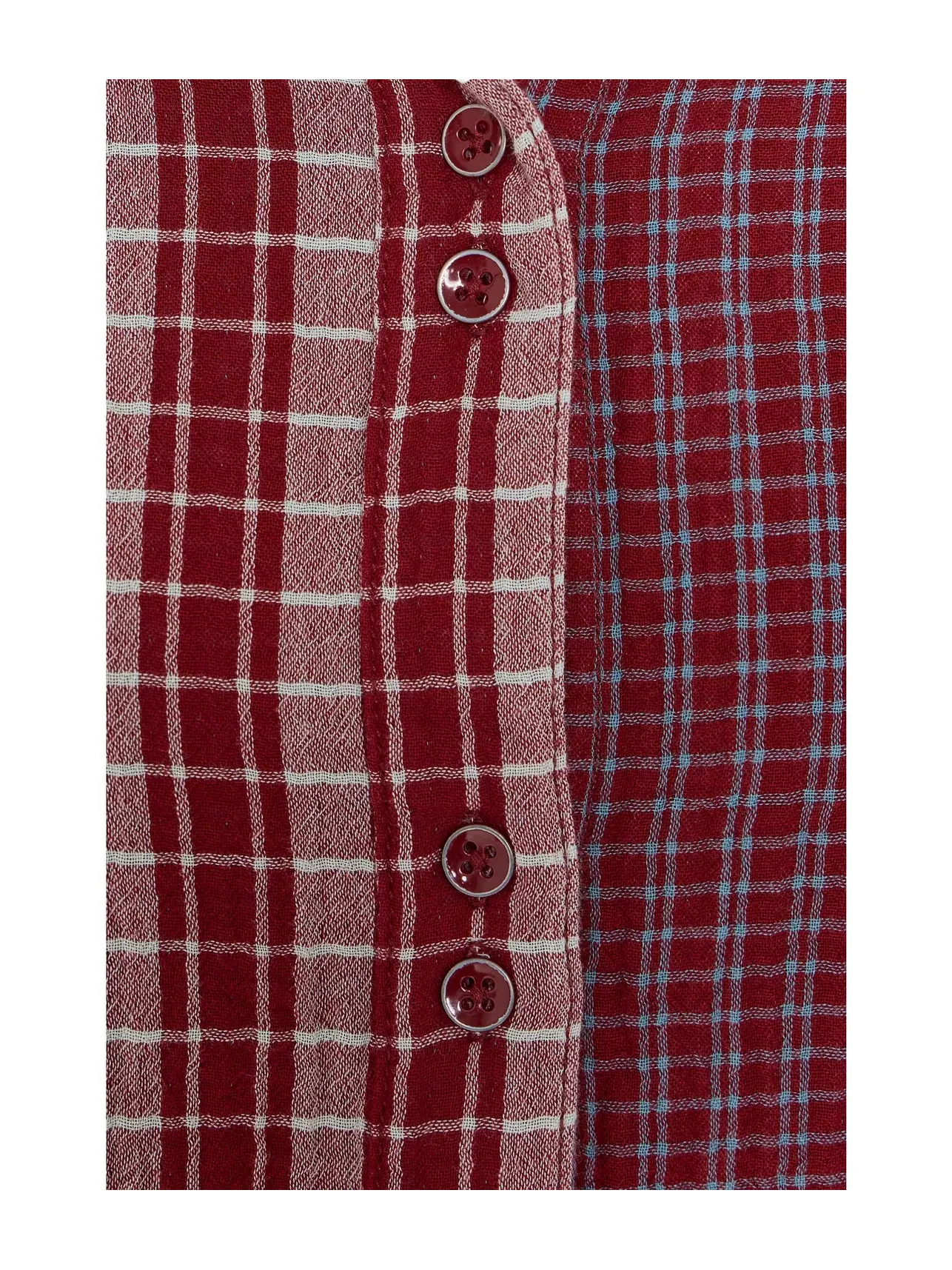 Рубашка в клетку Benny Slim Yarn-Dyed Plaid Free People — изображение 5 из 5, красный