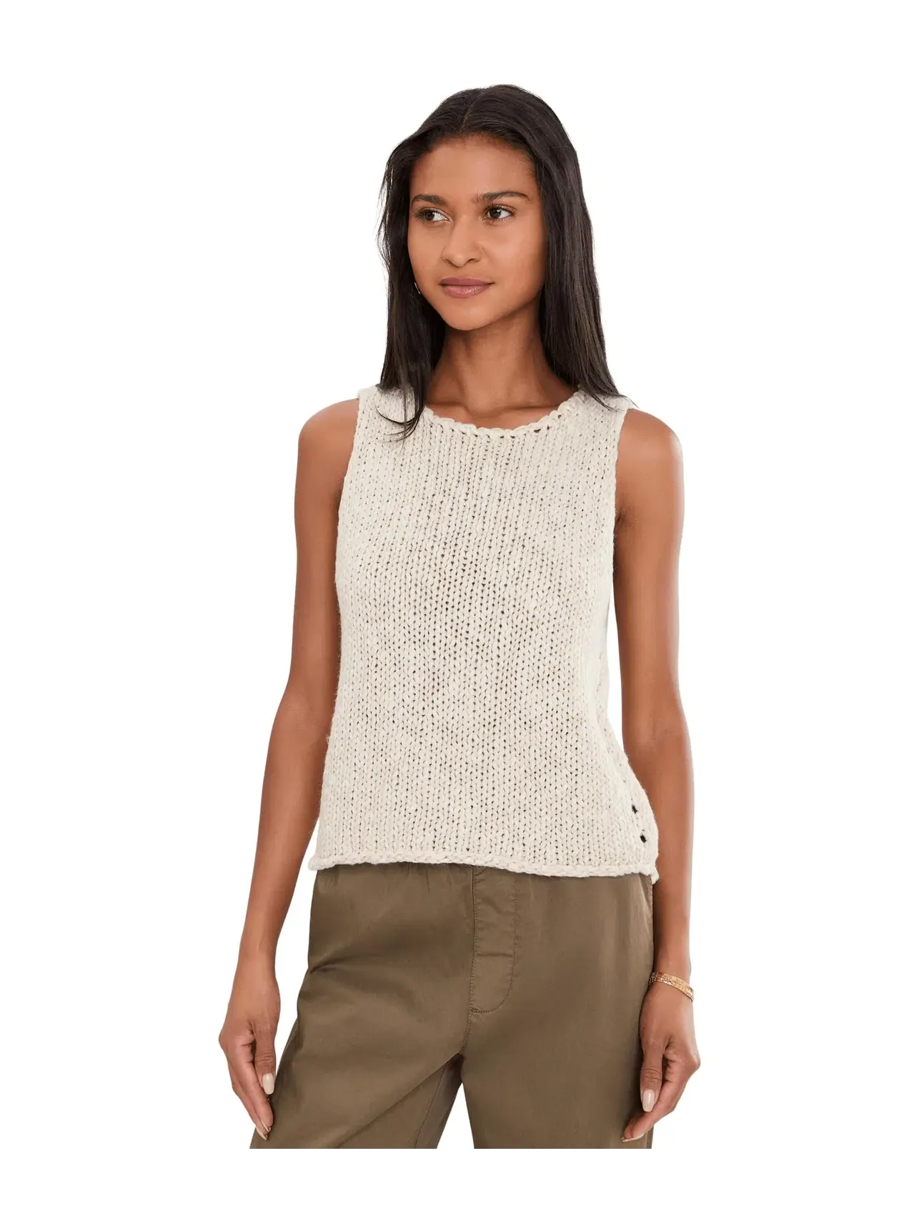 Вязаный топ-майка Opal Knit Tank Free People — изображение 1 из 5, чайный