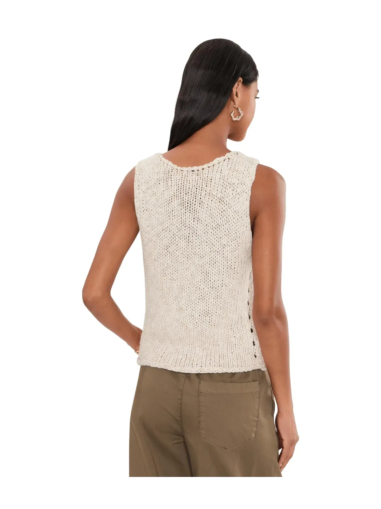 Вязаный топ-майка Opal Knit Tank Free People — изображение 4 из 5, чайный