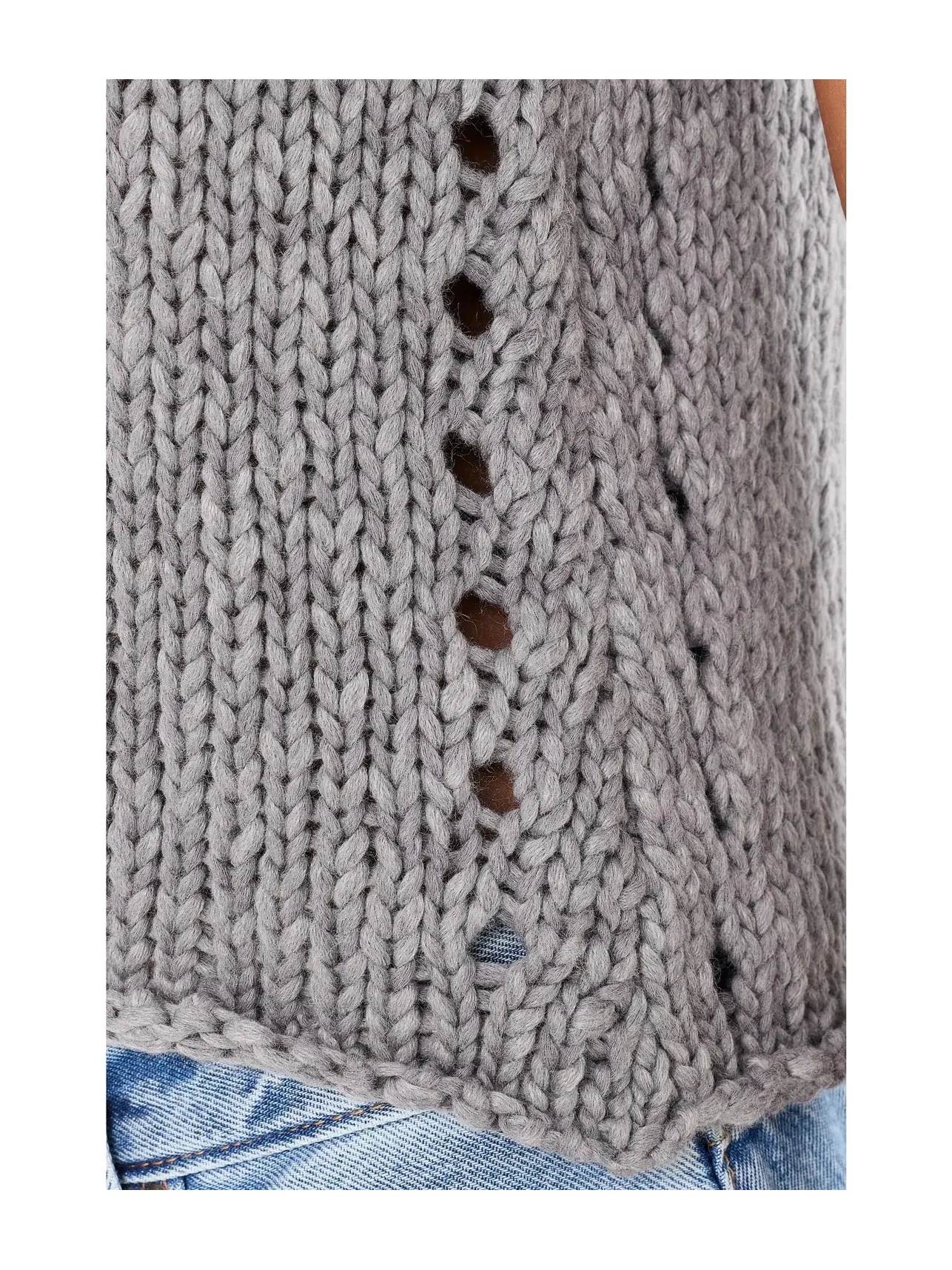 Вязаный топ-майка Opal Knit Tank Free People — изображение 5 из 5, серый