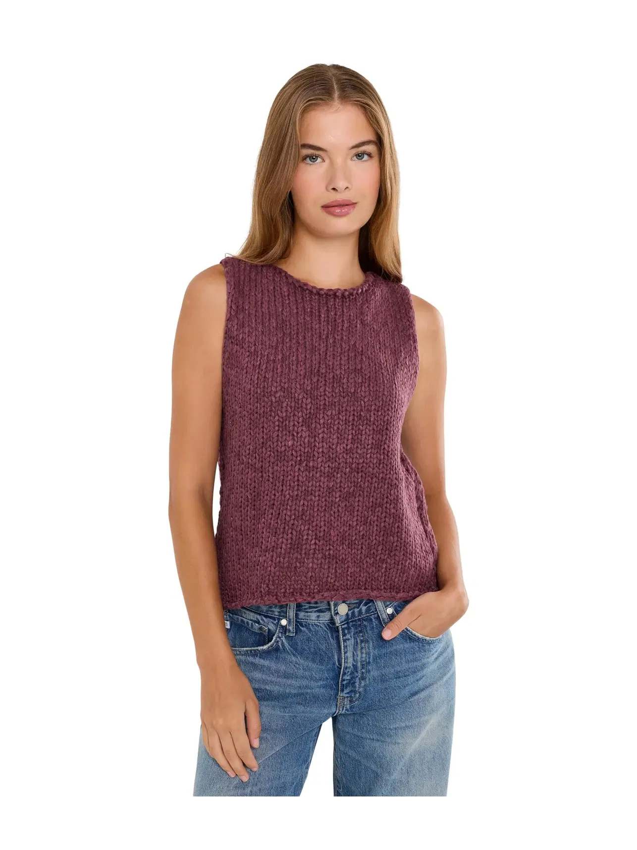 Вязаный топ-майка Opal Knit Tank Free People — изображение 1 из 5, красный
