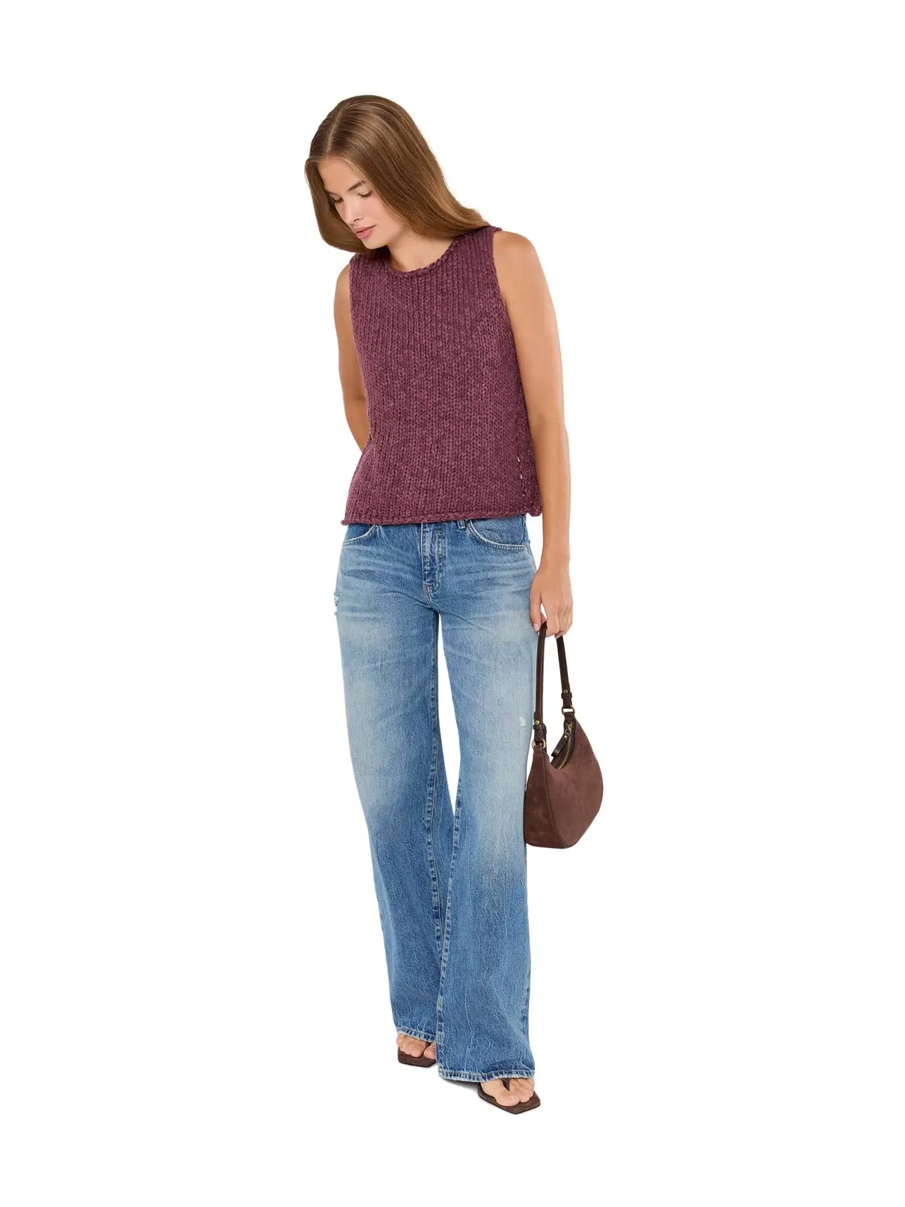 Вязаный топ-майка Opal Knit Tank Free People — изображение 2 из 5, красный