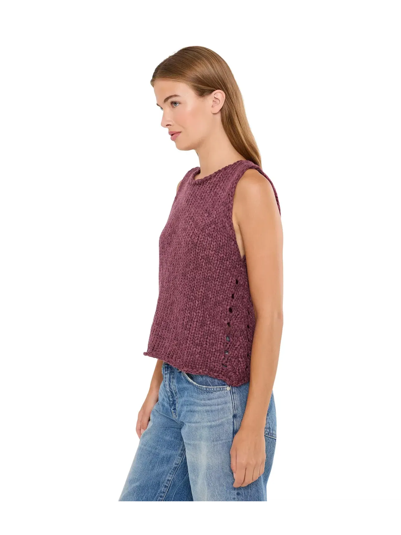 Вязаный топ-майка Opal Knit Tank Free People — изображение 3 из 5, красный