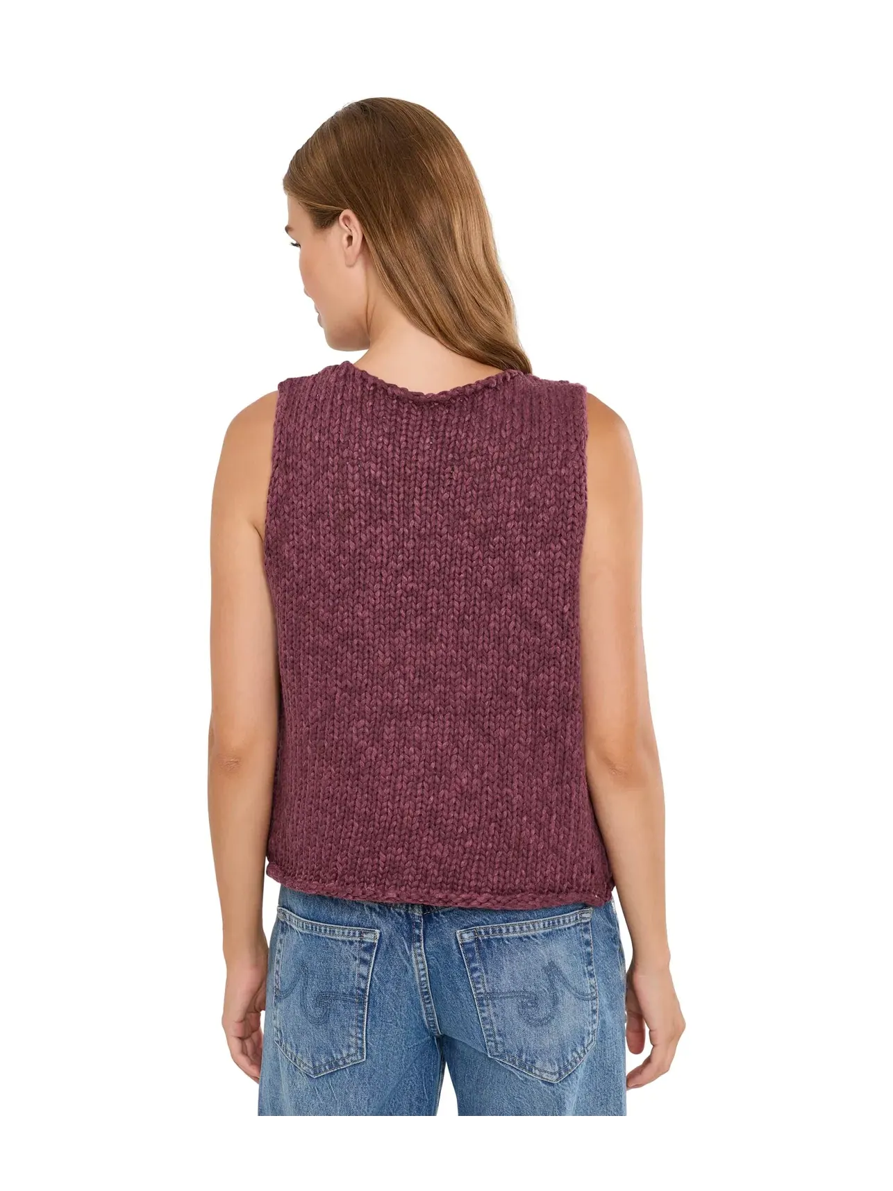 Вязаный топ-майка Opal Knit Tank Free People — изображение 4 из 5, красный