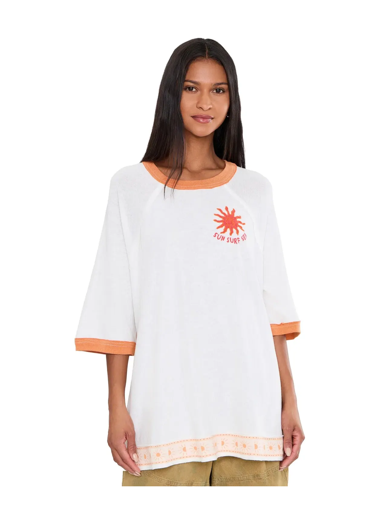 Футболка Giulia Tee Free People — изображение 1 из 5, кремовый