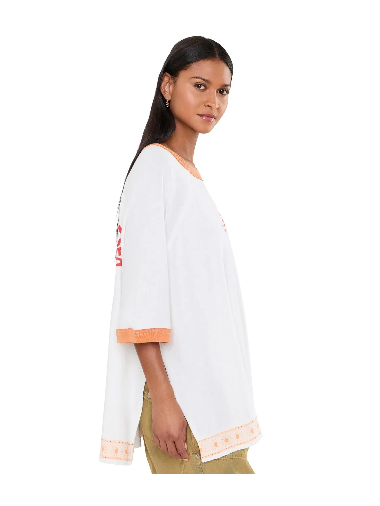 Футболка Giulia Tee Free People — изображение 3 из 5, кремовый