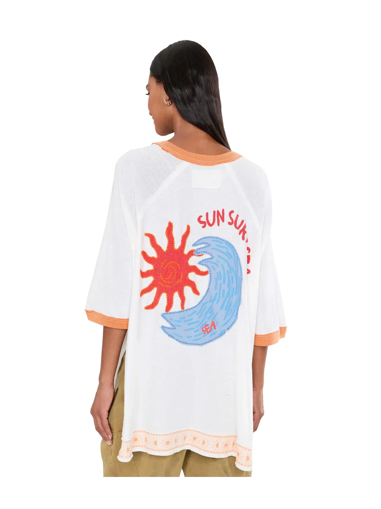 Футболка Giulia Tee Free People — изображение 4 из 5, кремовый